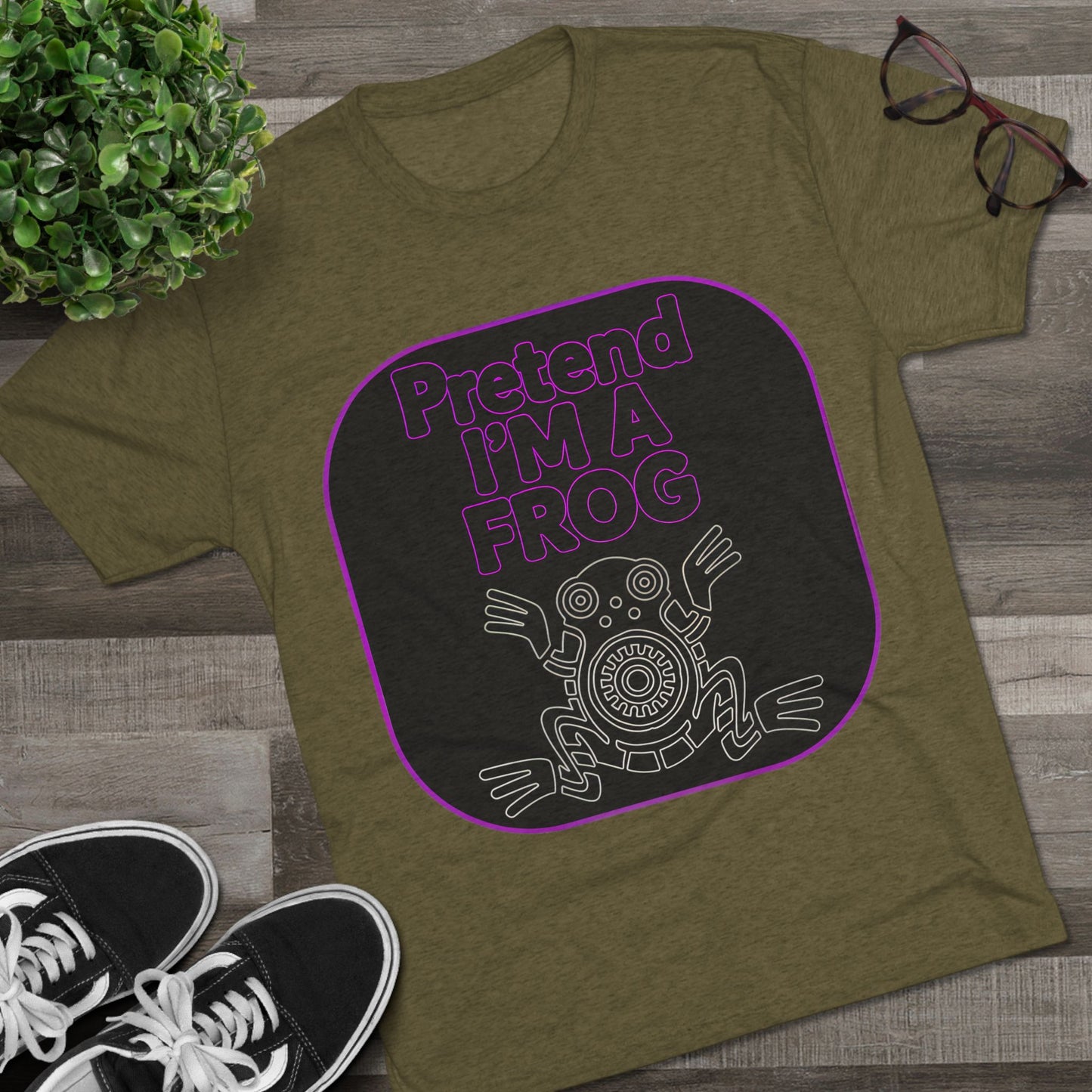 Funny Frog Unisex Tee - Pretend I Am a Frog Design