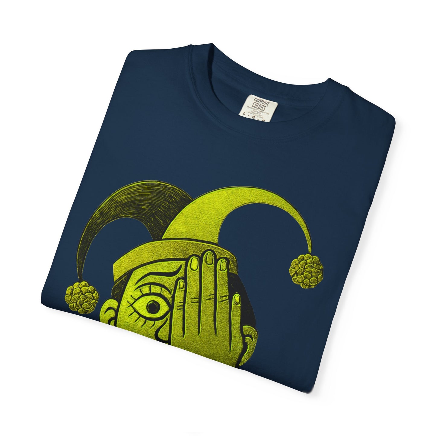 Garment-Dyed T-shirt 'i can't see' Design
