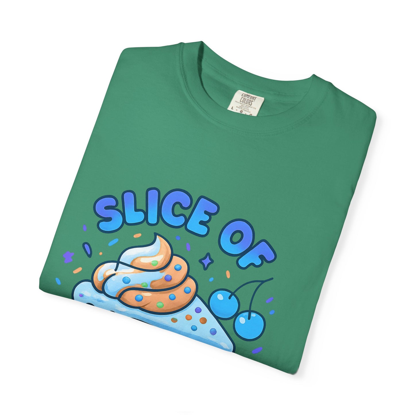 Colorful Slice of Happiness T-Shirt, Cute Dessert Tee, Unisex Graphic Tee, Sweet Gift for Foodies, Fun Casual Wear