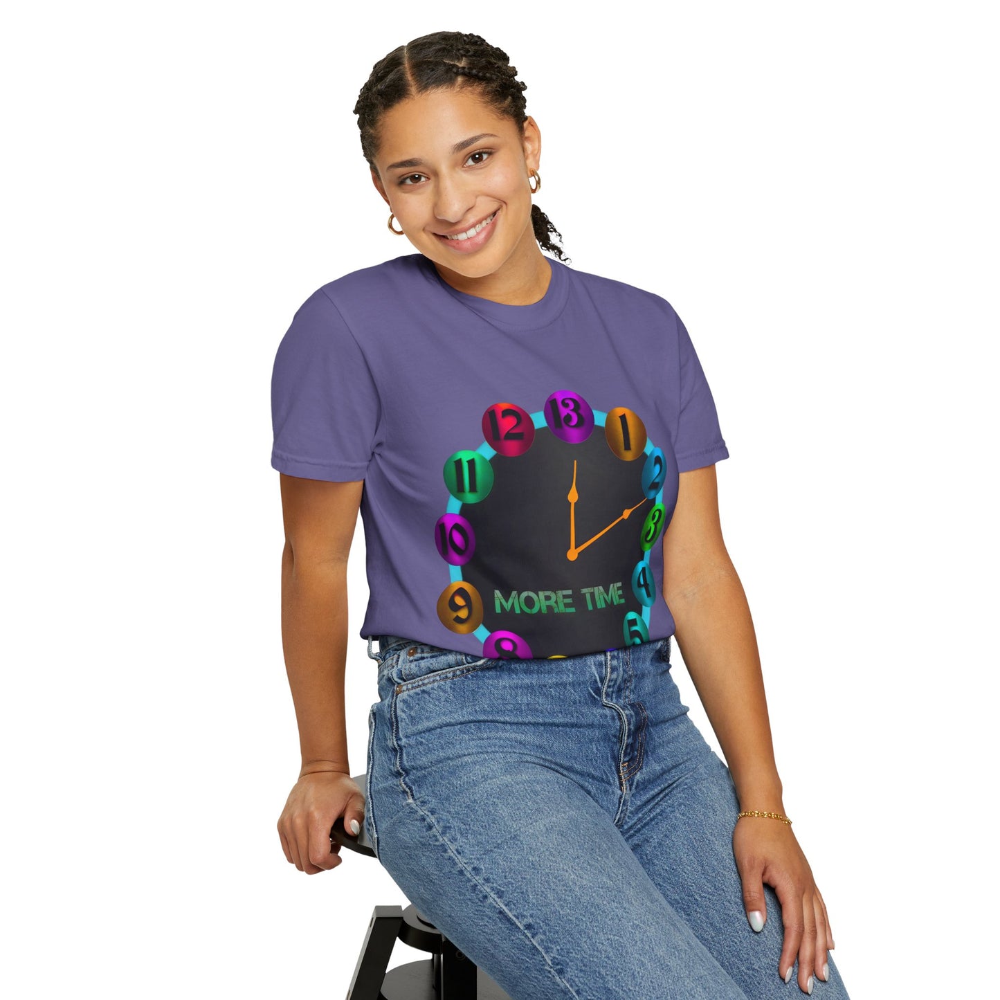 Garment-Dyed T-shirt - MORE TIME Graphic Tee