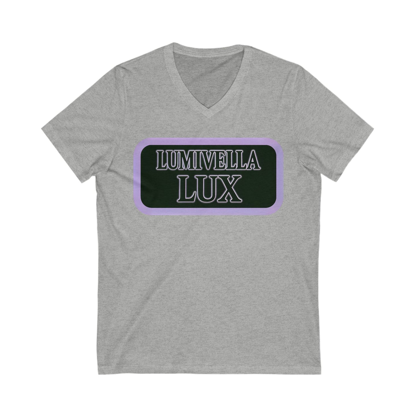 Lumivella Lux V-Neck Tee, Boho Chic T-Shirt, Unisex V-Neck, Casual Wear, Gift for Nature Lovers, Spring Fashion