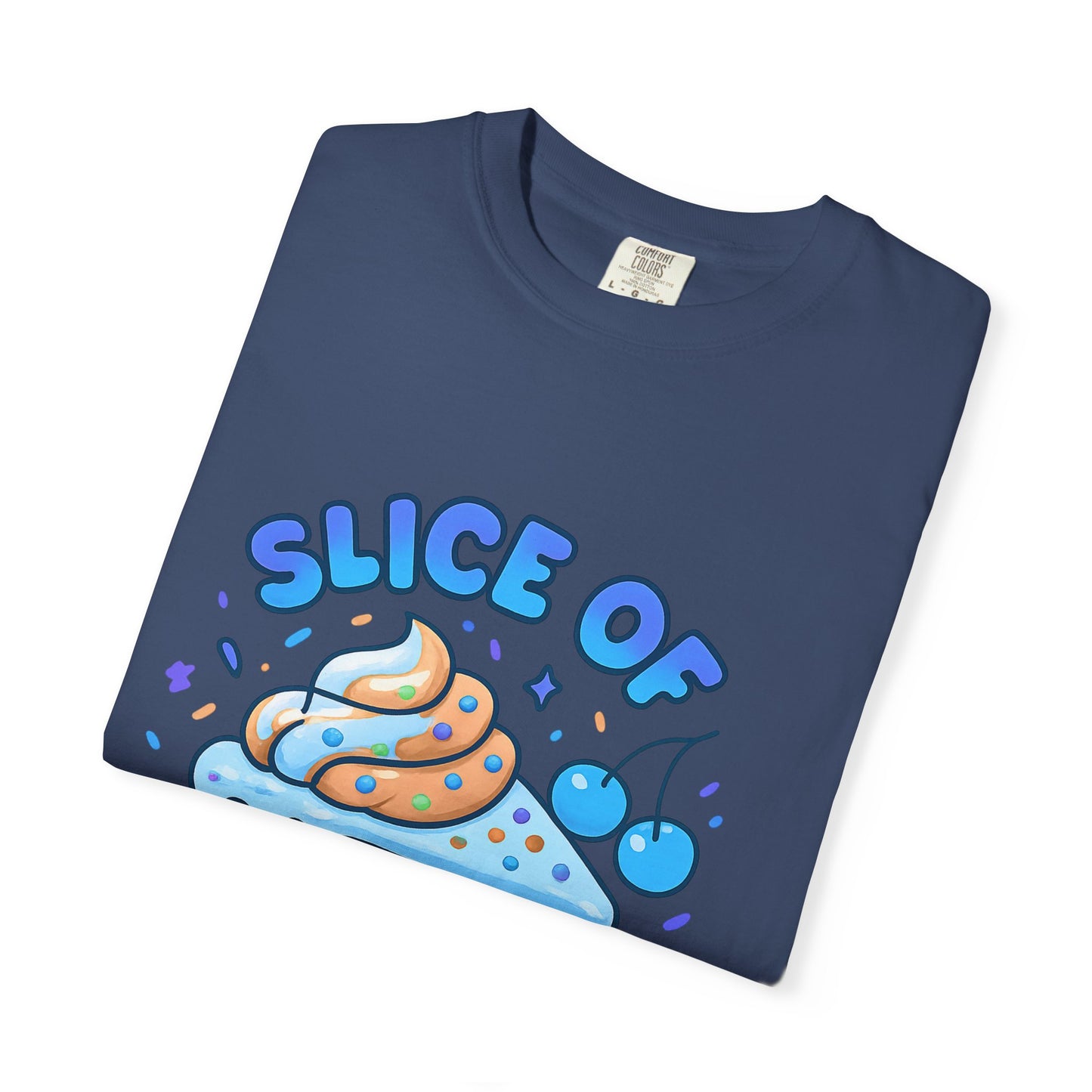 Colorful Slice of Happiness T-Shirt, Cute Dessert Tee, Unisex Graphic Tee, Sweet Gift for Foodies, Fun Casual Wear