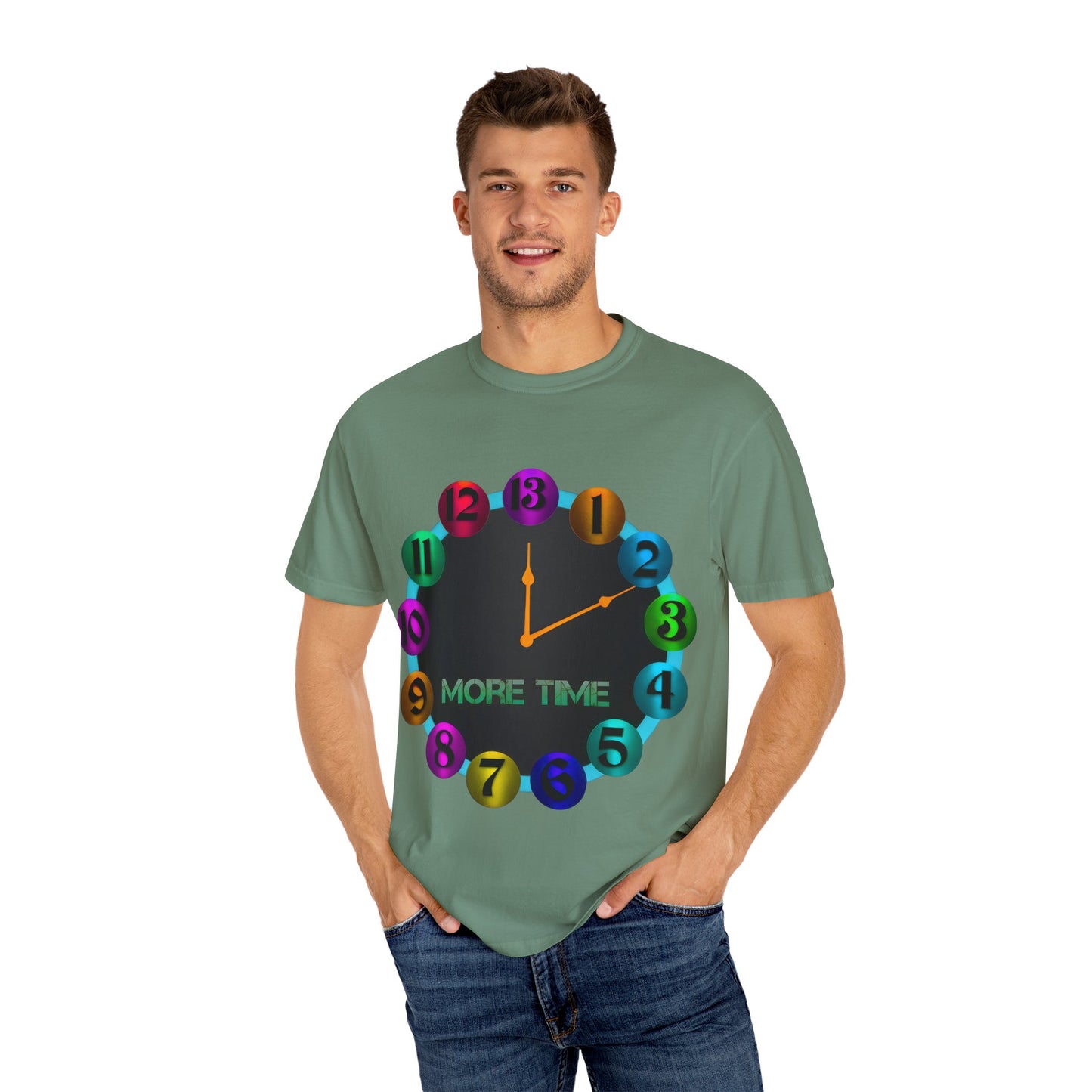 Garment-Dyed T-shirt - MORE TIME Graphic Tee
