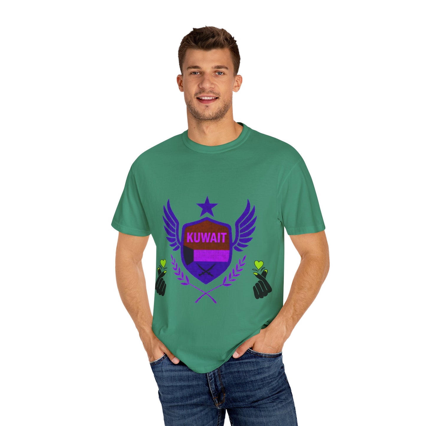 Kuwait Pride Unisex T-Shirt, Garment-Dyed Tee, LGBTQ+ Support Shirt, Casual Wear, Gift for Pride Month, Statement Fashion
