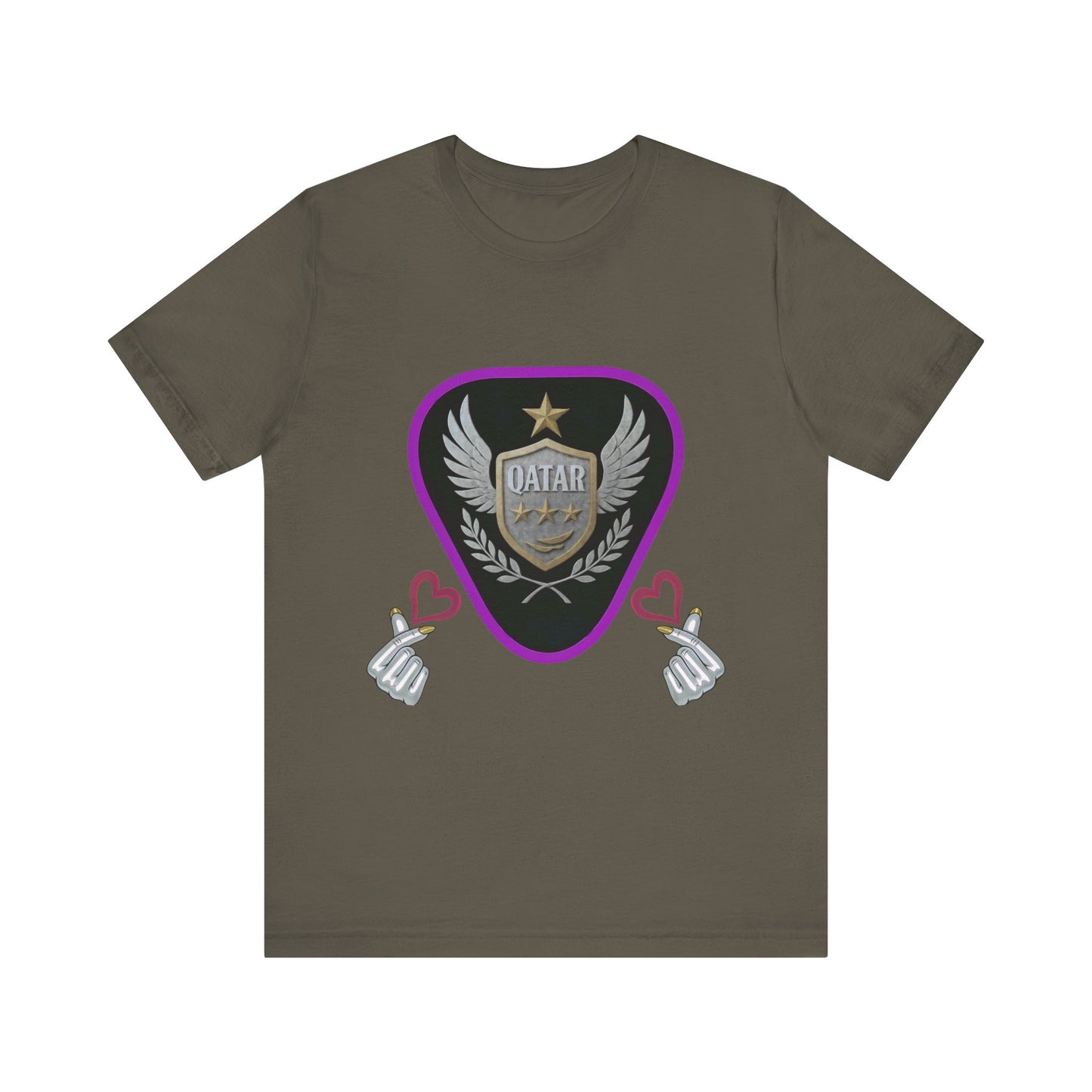 T-Shirt QATAR LOVE Unisex Jersey Short Sleeve Tee