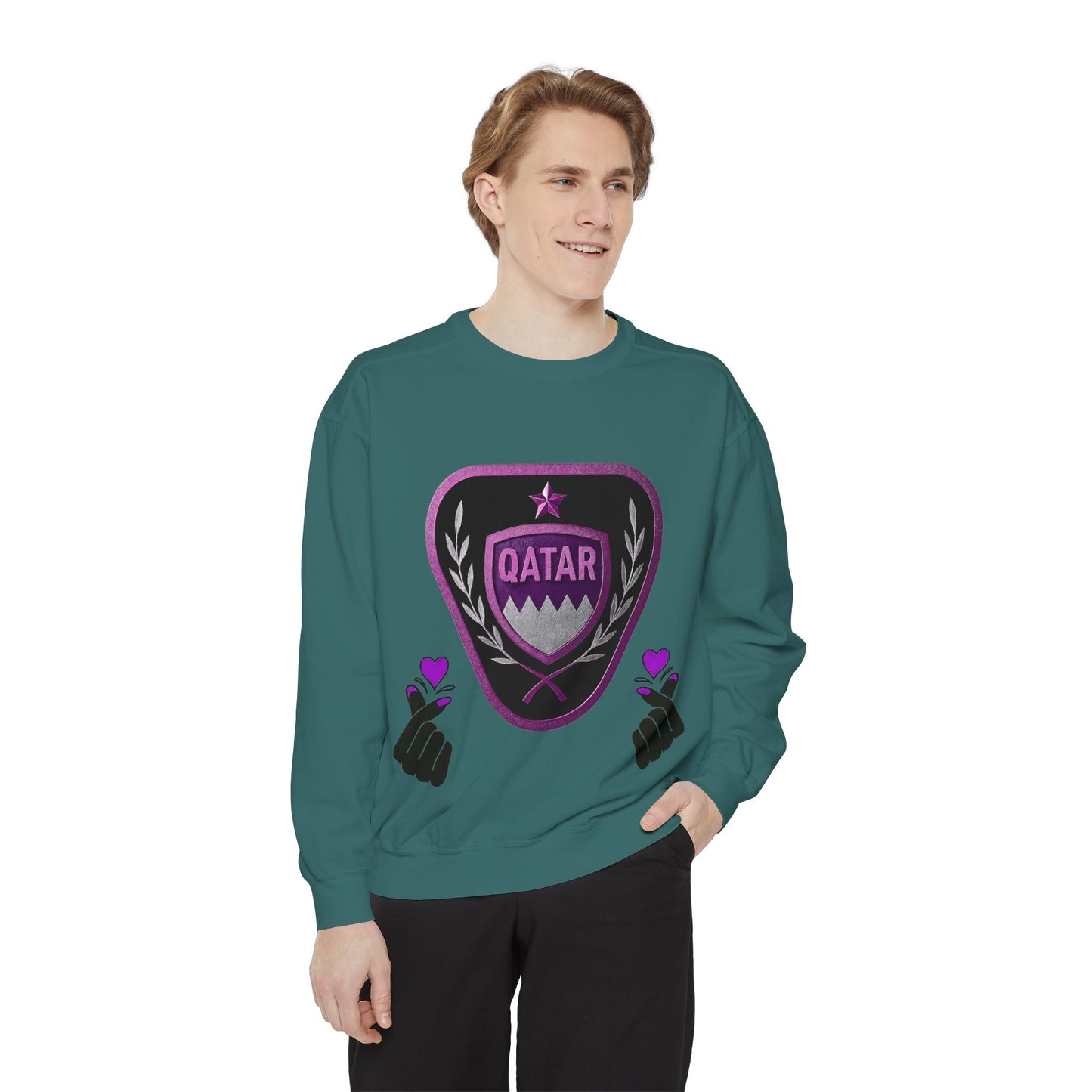 Qatar-Inspired Unisex Sweatshirt | Cozy Fashion for Sports Fans, Travel Lovers, Gift for Holidays, Casual Wear