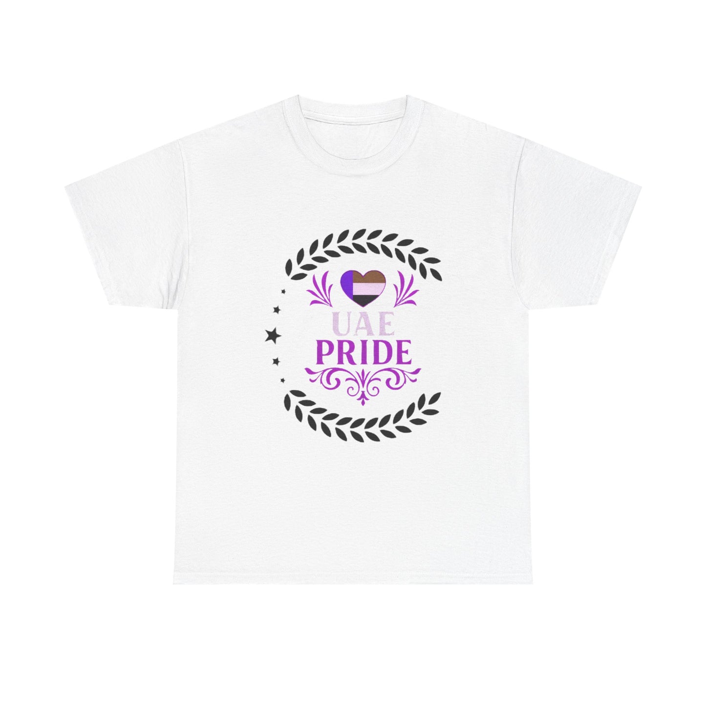 UAE Pride Unisex Heavy Cotton Tee, Pride T-Shirt, Abu Dhabi Gift, National Day Apparel, LGBTQ+ Support Tee, Casual Wear