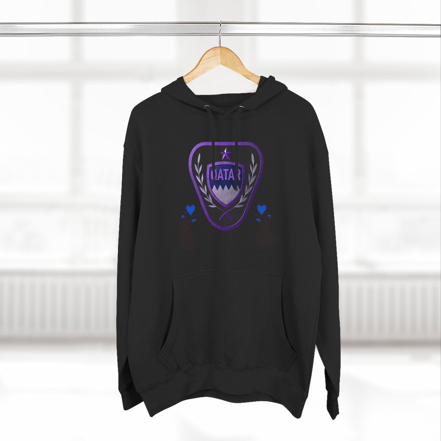 Fleece Hoodie - Qatar Love Design