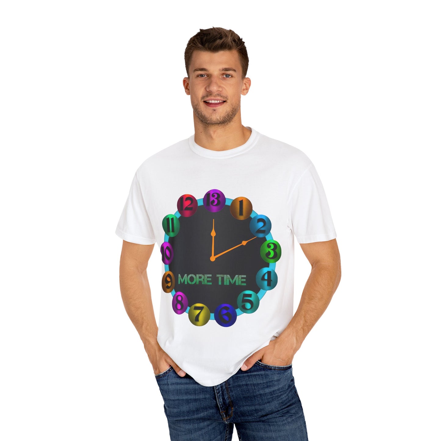 Garment-Dyed T-shirt - MORE TIME Graphic Tee
