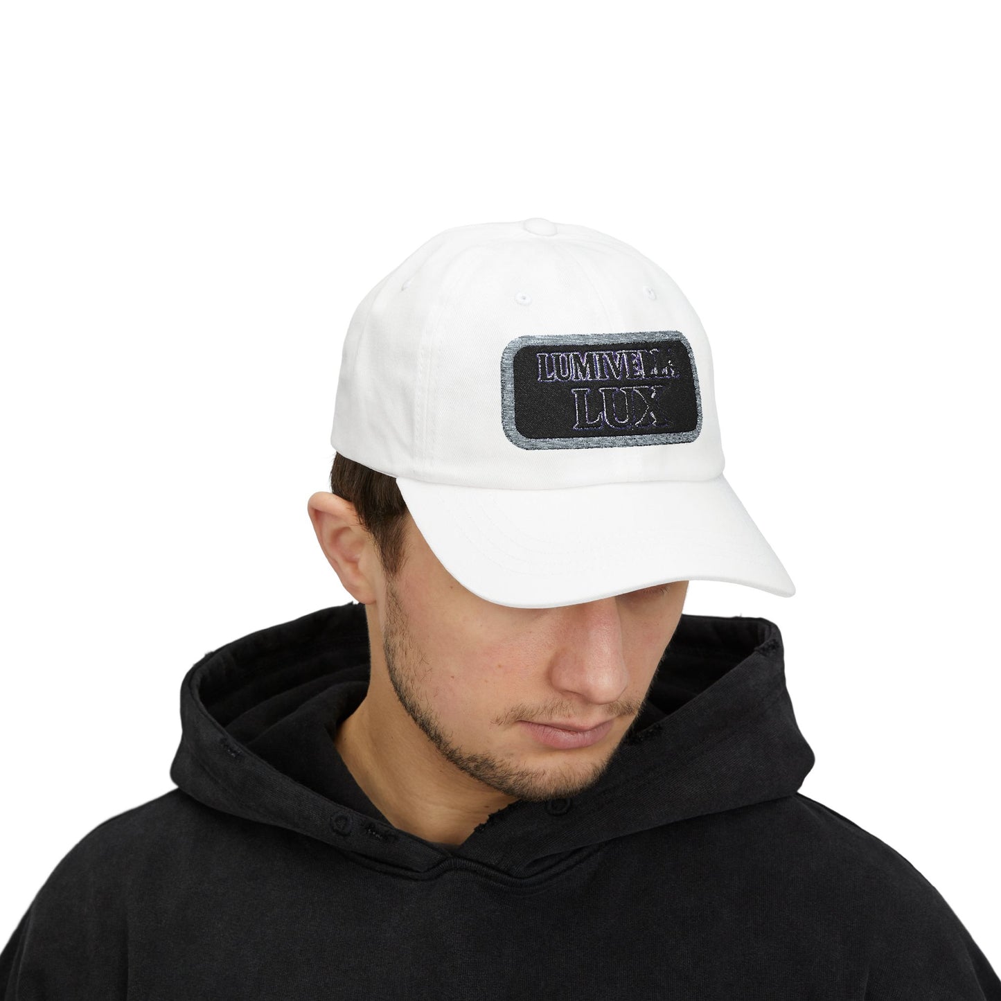 Stylish Classic Dad Cap with LUX Embroidery, Adjustable Baseball Hat, Perfect Gift for Fathers and Men, Casual Style for Any Occasion