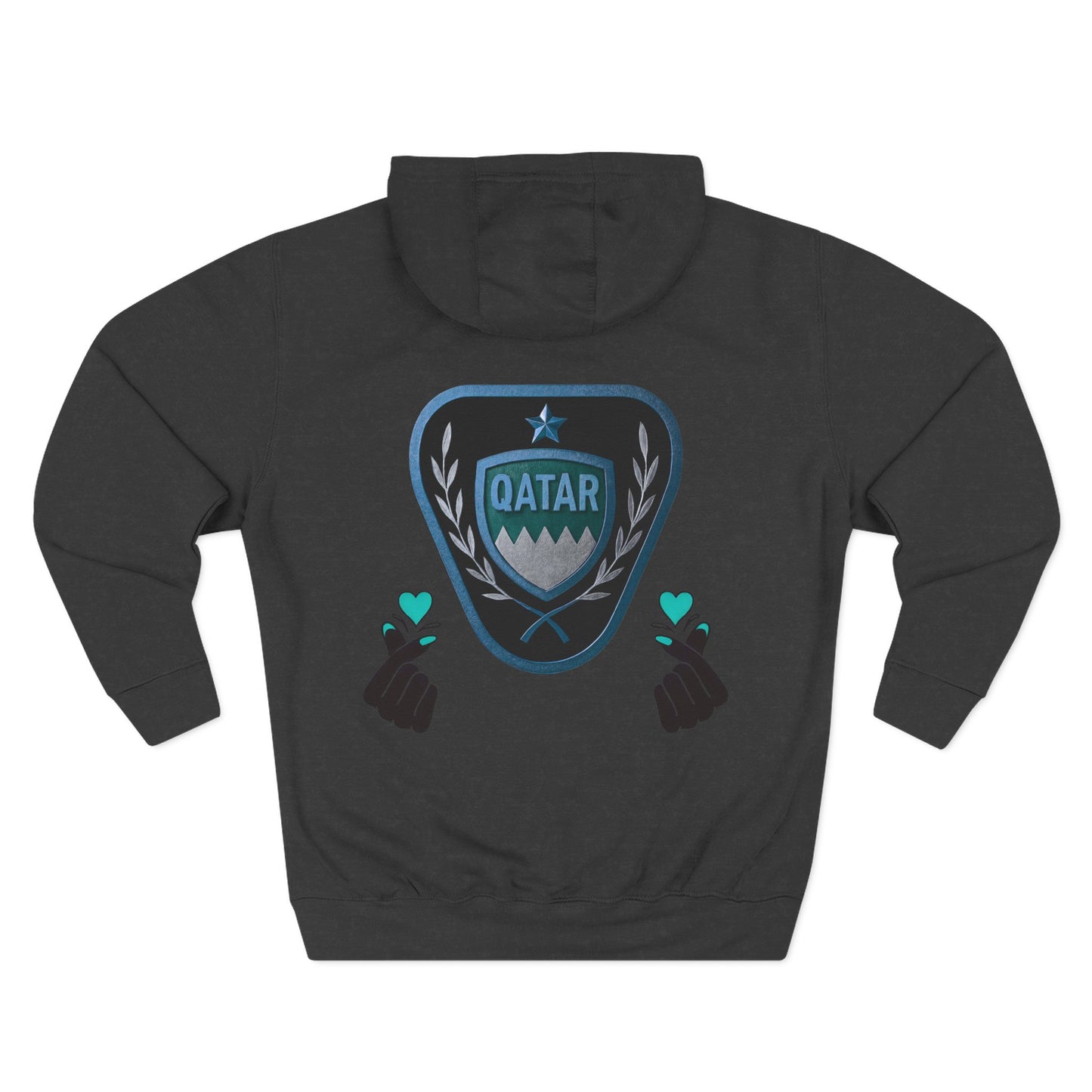 Fleece Hoodie - Qatar Love Design