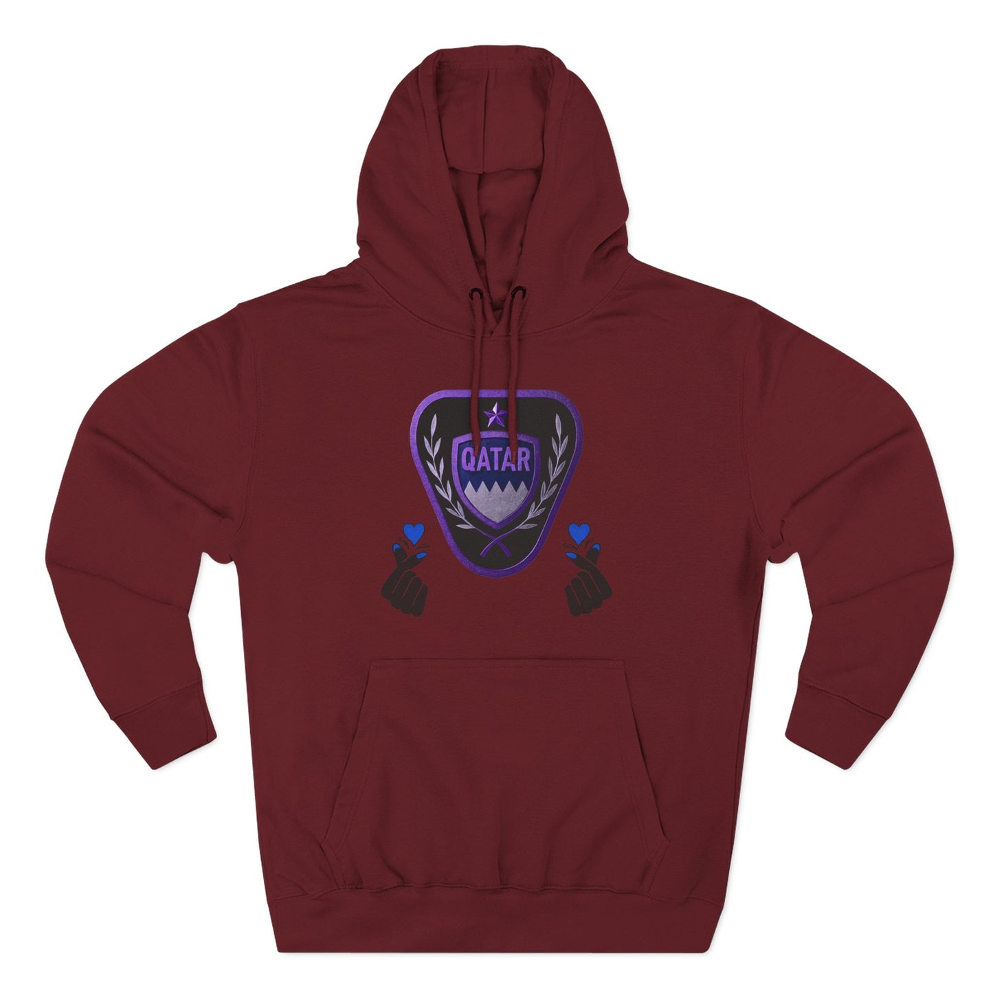 Fleece Hoodie - Qatar Love Design
