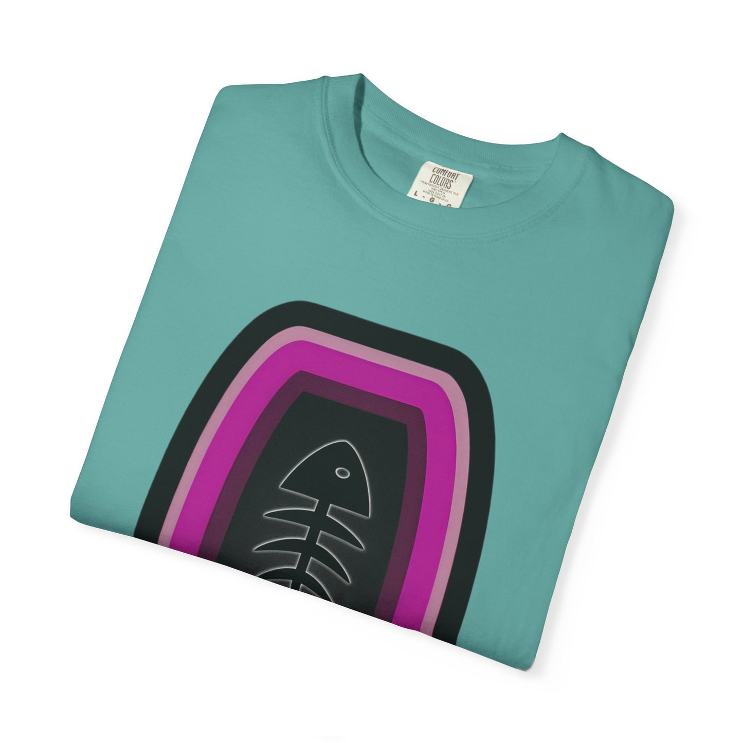 FISH BONE AND BULLS T-Shirt - Vintage Unisex Garment-Dyed Tee