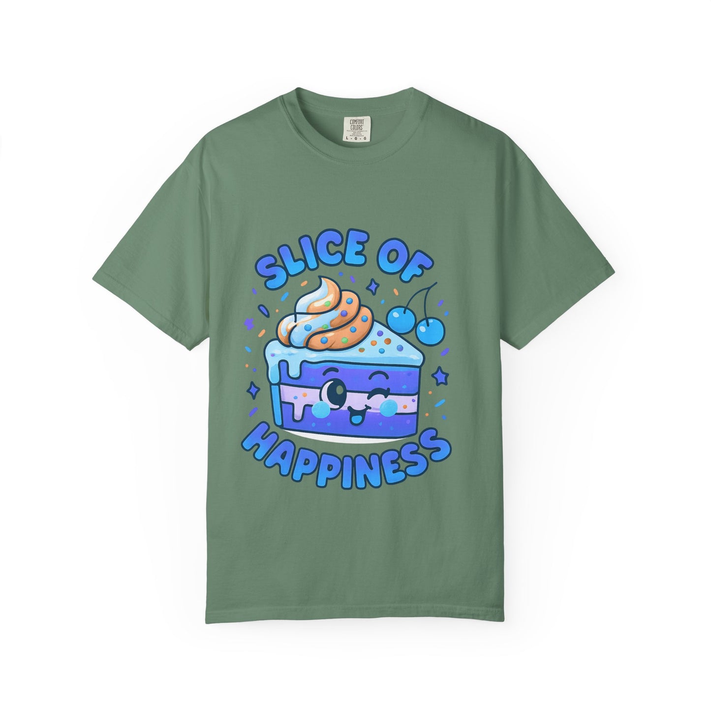 Colorful Slice of Happiness T-Shirt, Cute Dessert Tee, Unisex Graphic Tee, Sweet Gift for Foodies, Fun Casual Wear