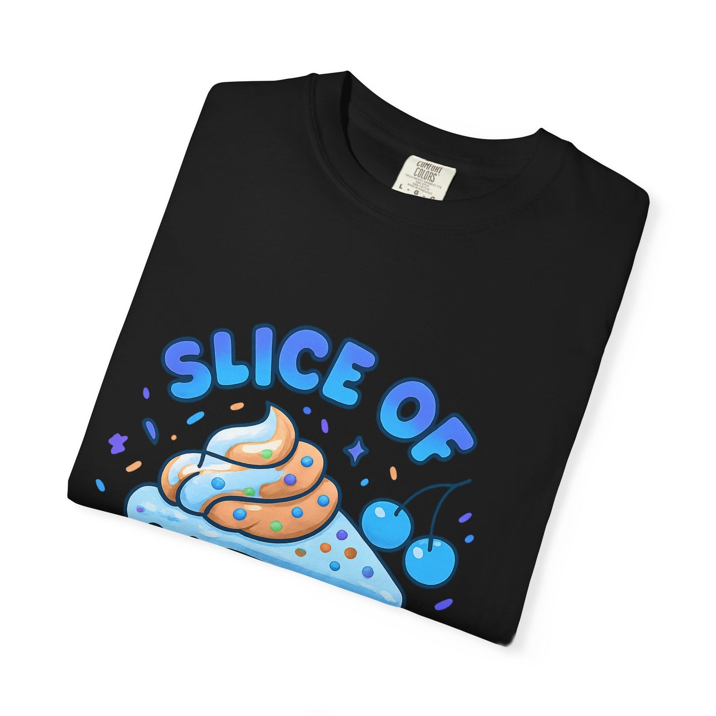 Colorful Slice of Happiness T-Shirt, Cute Dessert Tee, Unisex Graphic Tee, Sweet Gift for Foodies, Fun Casual Wear