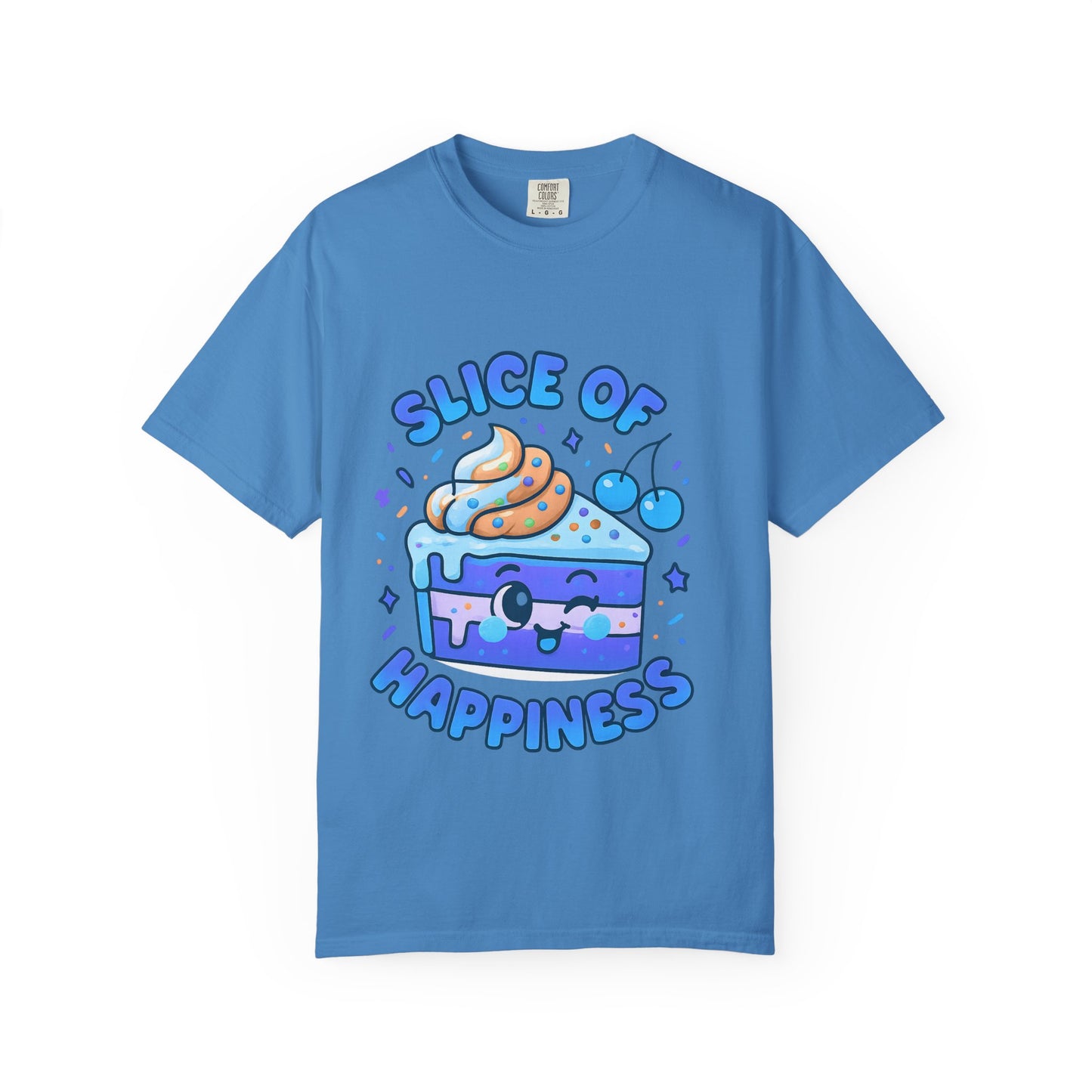 Colorful Slice of Happiness T-Shirt, Cute Dessert Tee, Unisex Graphic Tee, Sweet Gift for Foodies, Fun Casual Wear