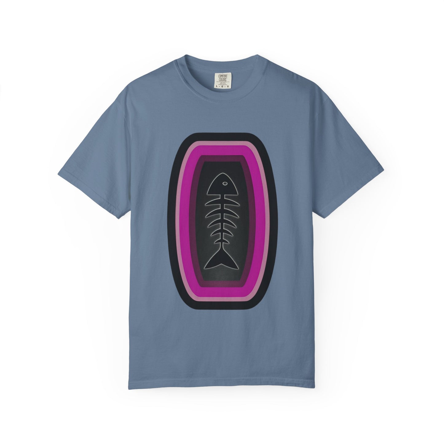 FISH BONE AND BULLS T-Shirt - Vintage Unisex Garment-Dyed Tee