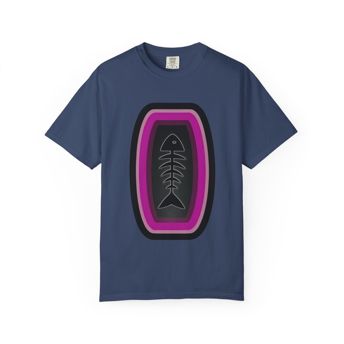FISH BONE AND BULLS T-Shirt - Vintage Unisex Garment-Dyed Tee