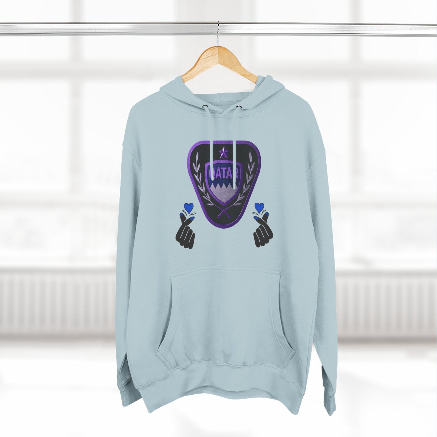 Fleece Hoodie - Qatar Love Design