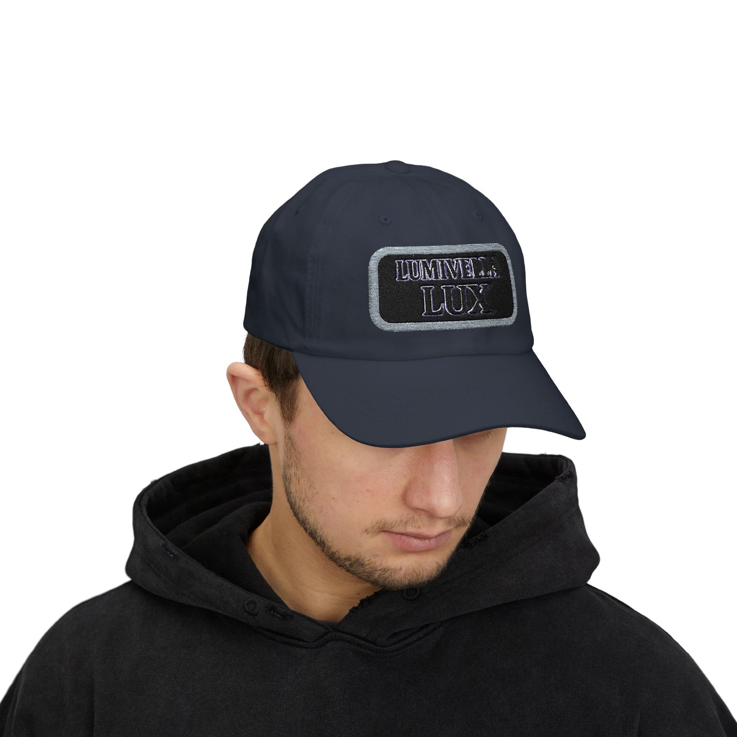 Stylish Classic Dad Cap with LUX Embroidery, Adjustable Baseball Hat, Perfect Gift for Fathers and Men, Casual Style for Any Occasion