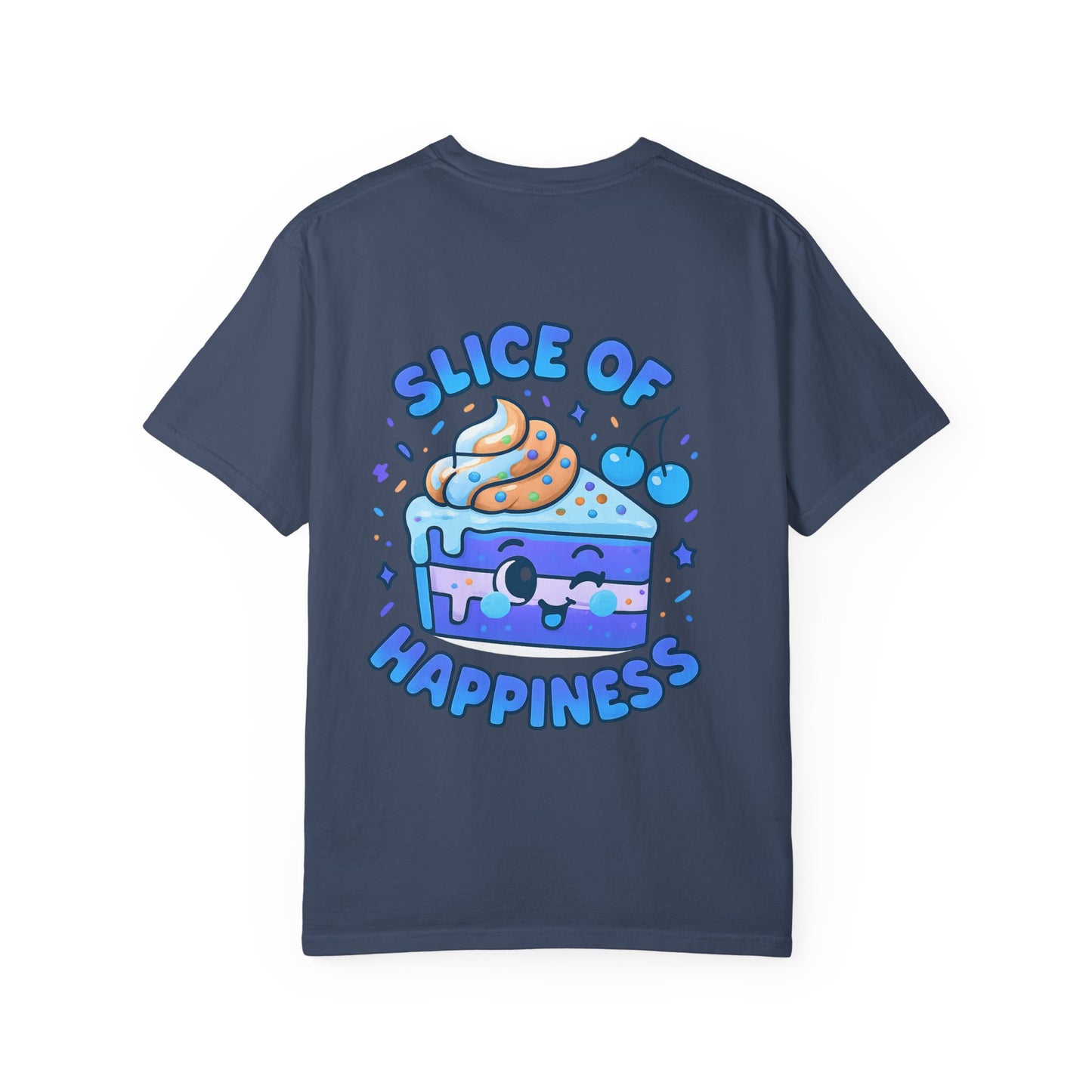 Colorful Slice of Happiness T-Shirt, Cute Dessert Tee, Unisex Graphic Tee, Sweet Gift for Foodies, Fun Casual Wear