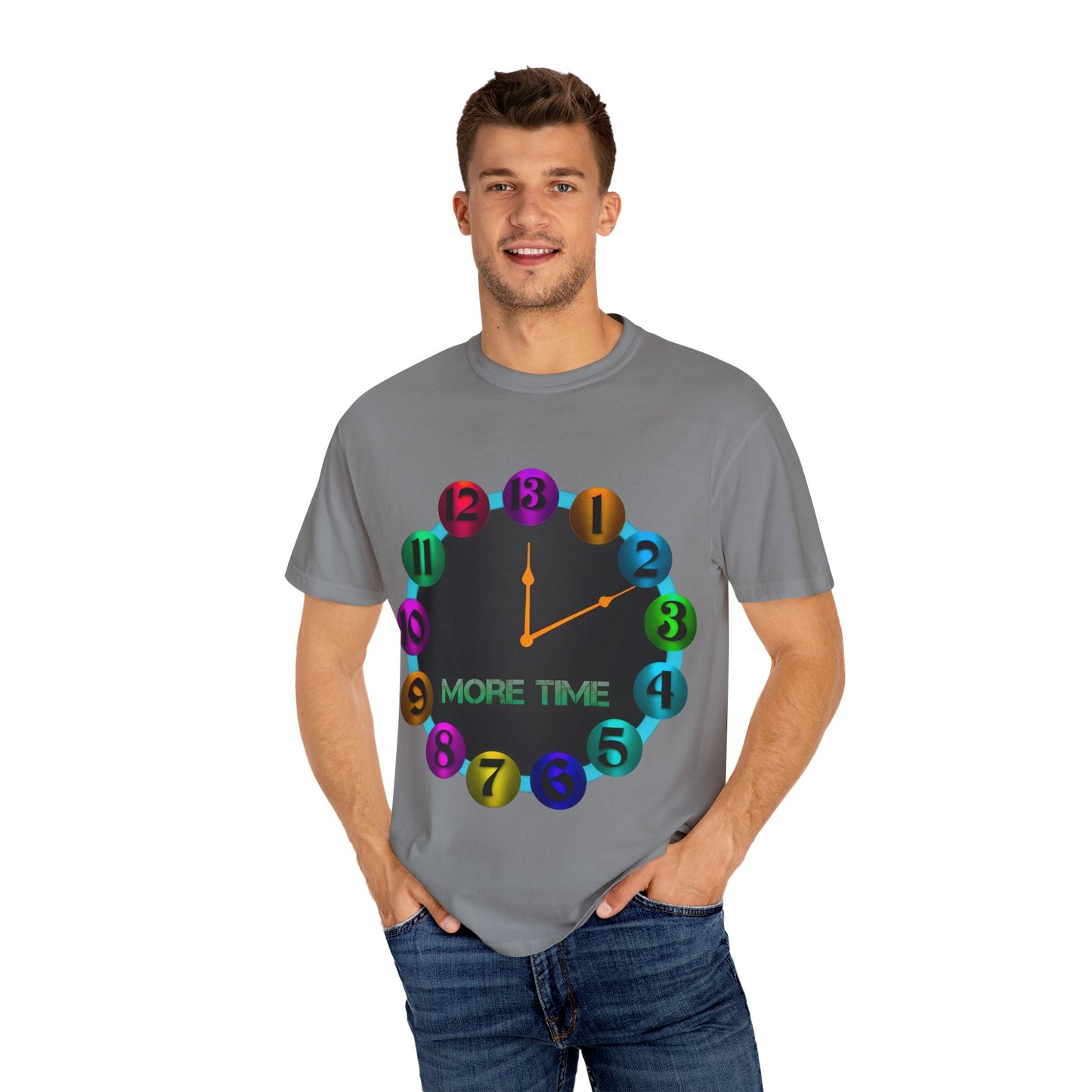 Garment-Dyed T-shirt - MORE TIME Graphic Tee