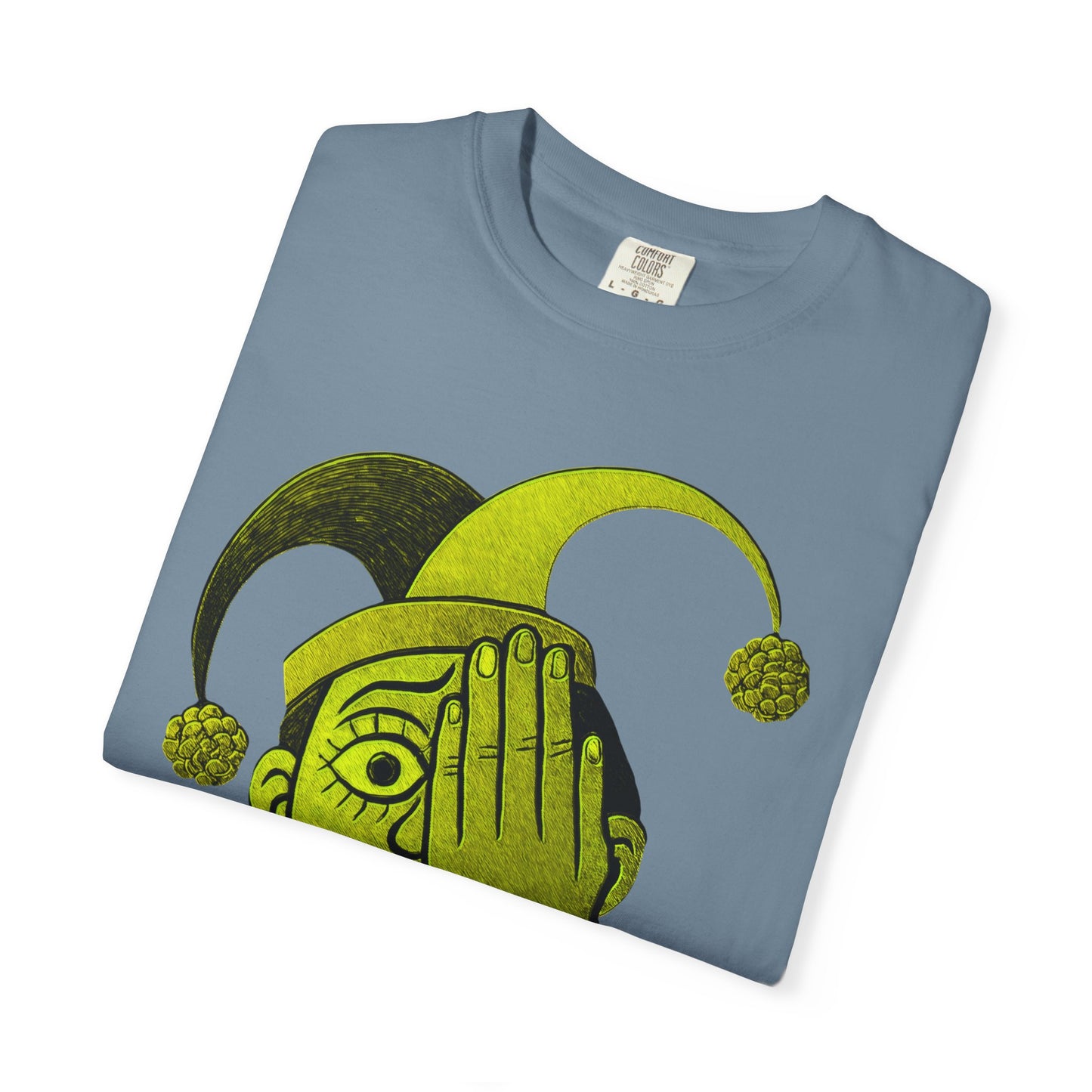 Garment-Dyed T-shirt 'i can't see' Design