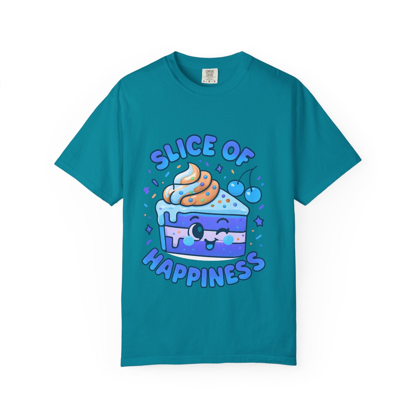 Colorful Slice of Happiness T-Shirt, Cute Dessert Tee, Unisex Graphic Tee, Sweet Gift for Foodies, Fun Casual Wear