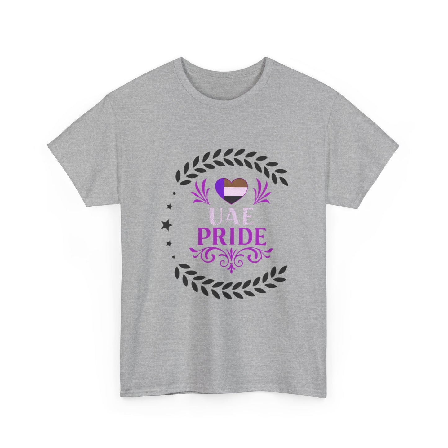 UAE Pride Unisex Heavy Cotton Tee, Pride T-Shirt, Abu Dhabi Gift, National Day Apparel, LGBTQ+ Support Tee, Casual Wear