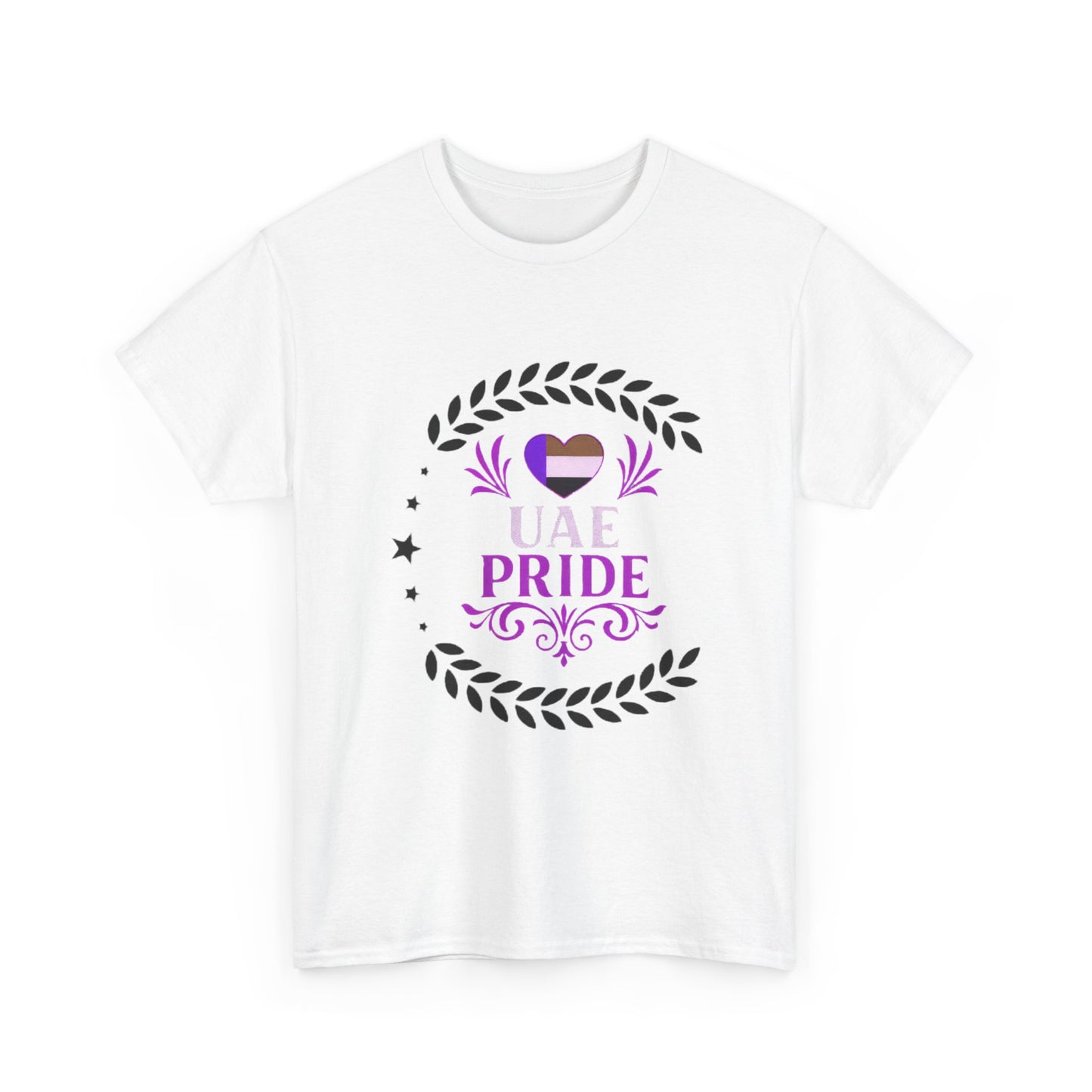 UAE Pride Unisex Heavy Cotton Tee, Pride T-Shirt, Abu Dhabi Gift, National Day Apparel, LGBTQ+ Support Tee, Casual Wear
