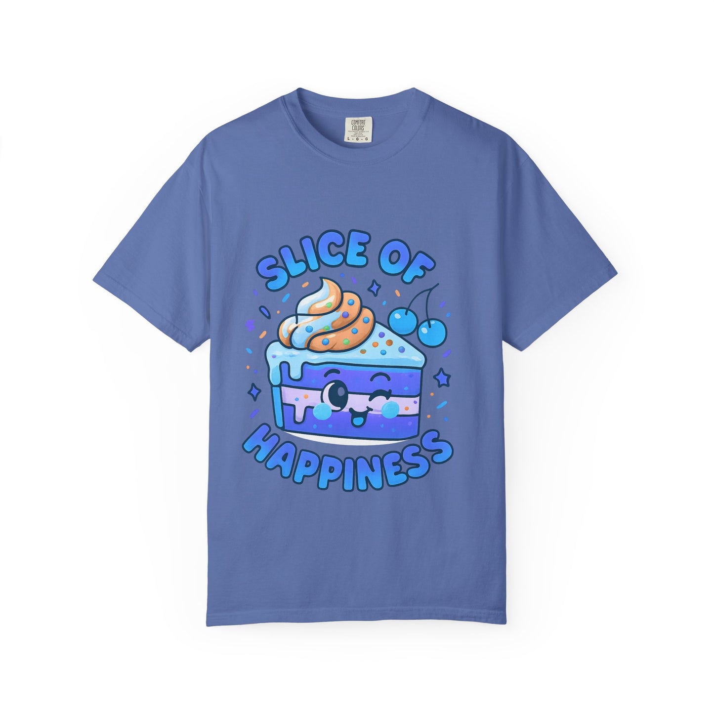 Colorful Slice of Happiness T-Shirt, Cute Dessert Tee, Unisex Graphic Tee, Sweet Gift for Foodies, Fun Casual Wear