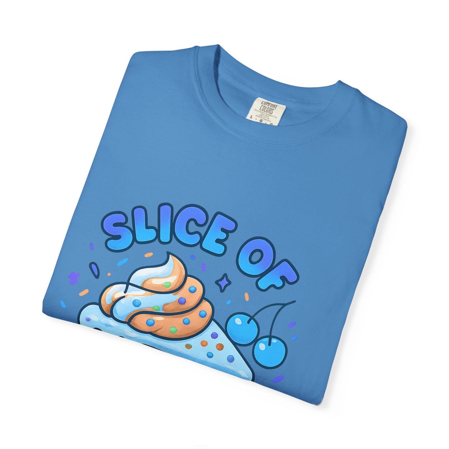 Colorful Slice of Happiness T-Shirt, Cute Dessert Tee, Unisex Graphic Tee, Sweet Gift for Foodies, Fun Casual Wear