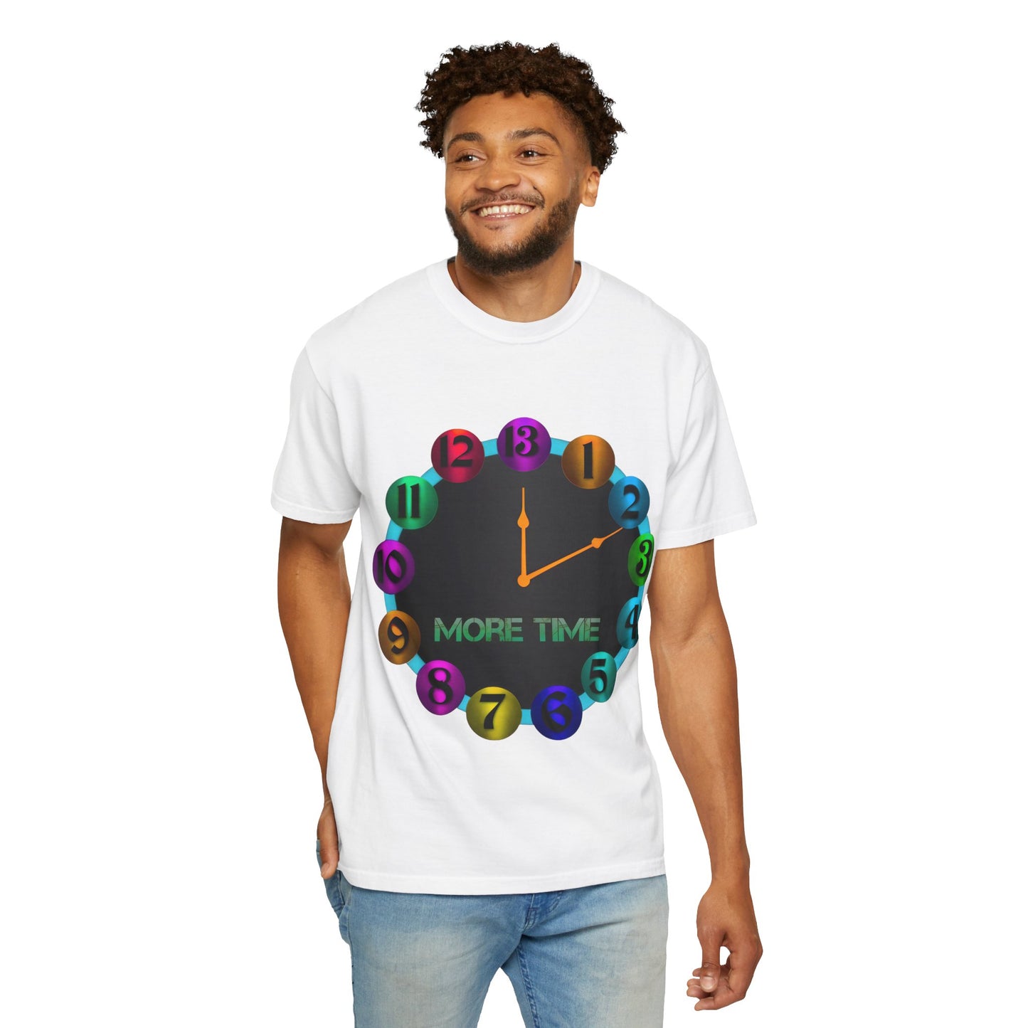 Garment-Dyed T-shirt - MORE TIME Graphic Tee
