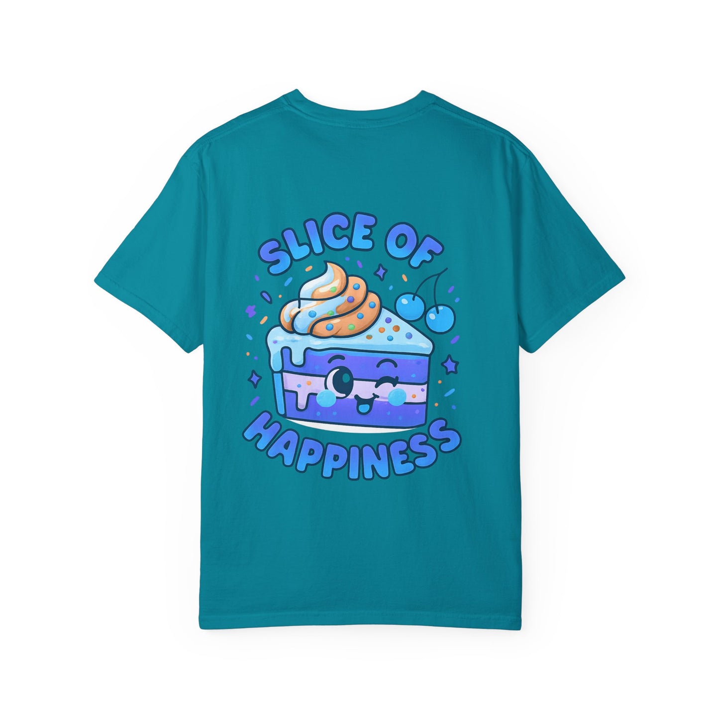 Colorful Slice of Happiness T-Shirt, Cute Dessert Tee, Unisex Graphic Tee, Sweet Gift for Foodies, Fun Casual Wear