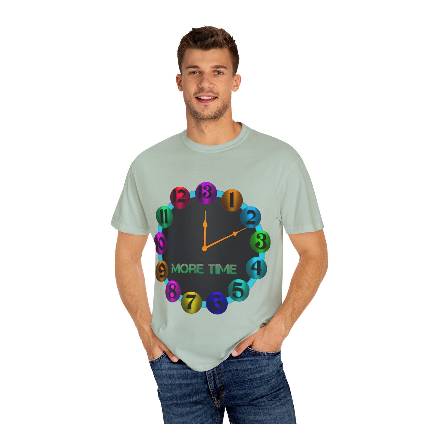 Garment-Dyed T-shirt - MORE TIME Graphic Tee