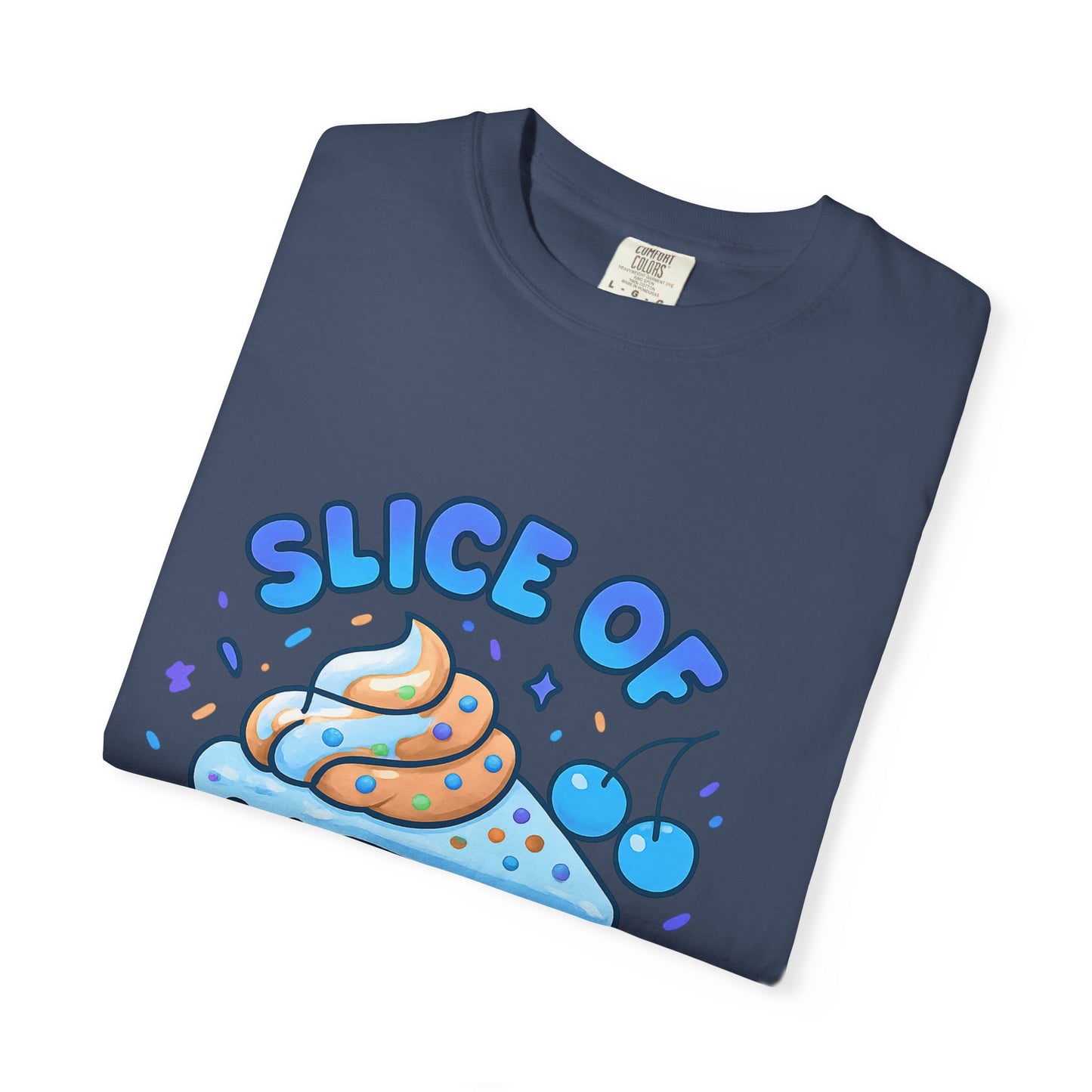 Colorful Slice of Happiness T-Shirt, Cute Dessert Tee, Unisex Graphic Tee, Sweet Gift for Foodies, Fun Casual Wear
