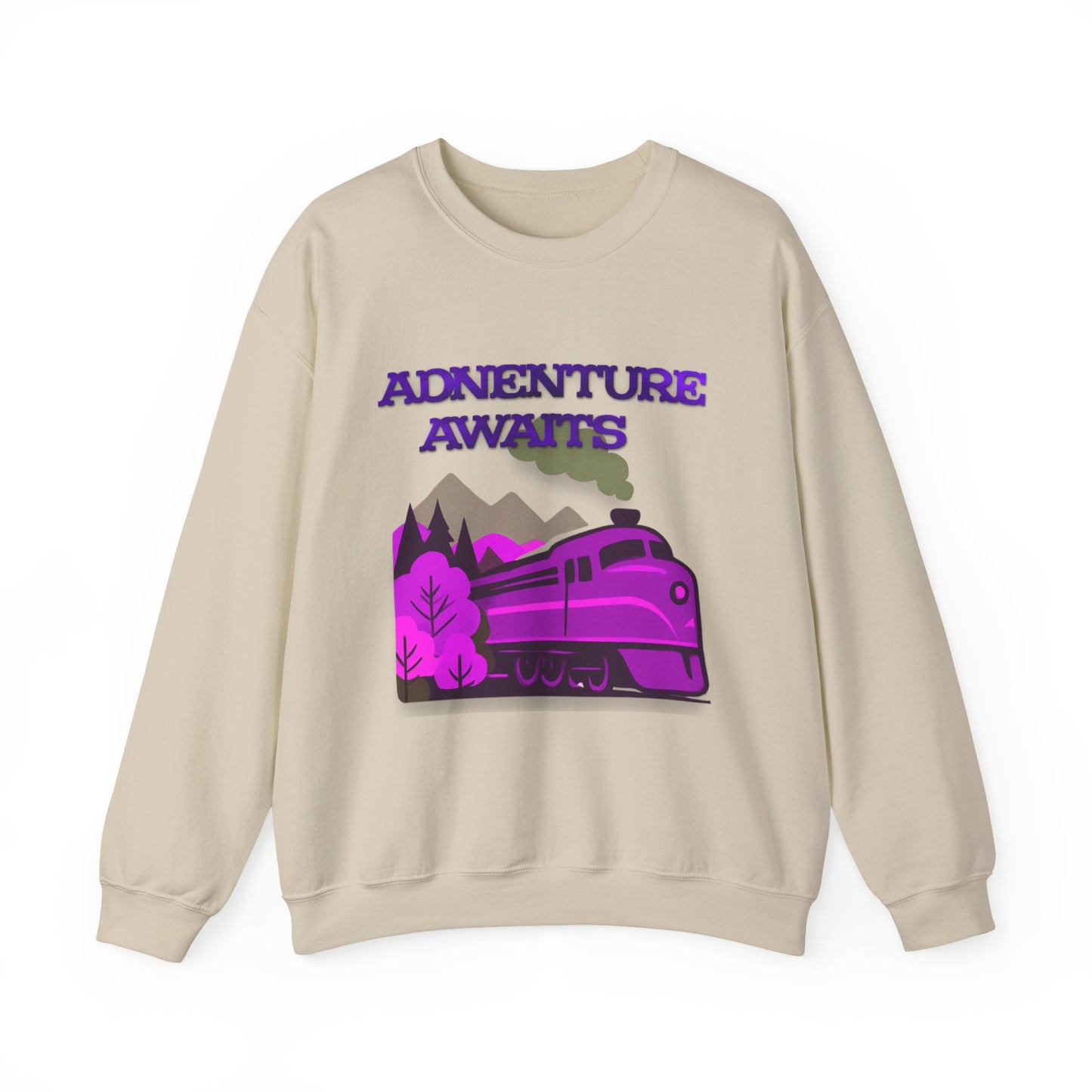 Vintage Train Adventure Sweatshirt - Cozy Travel Design