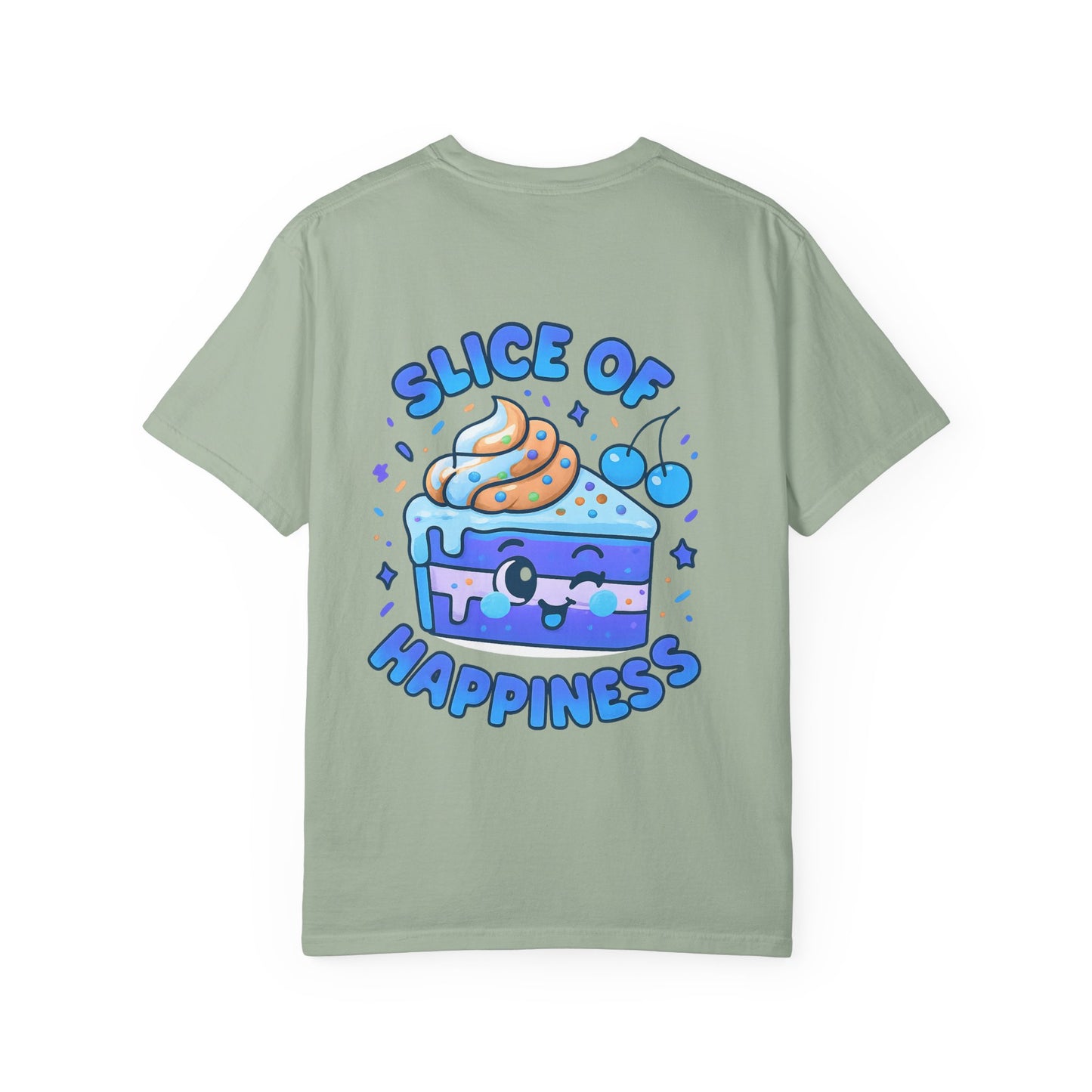 Colorful Slice of Happiness T-Shirt, Cute Dessert Tee, Unisex Graphic Tee, Sweet Gift for Foodies, Fun Casual Wear