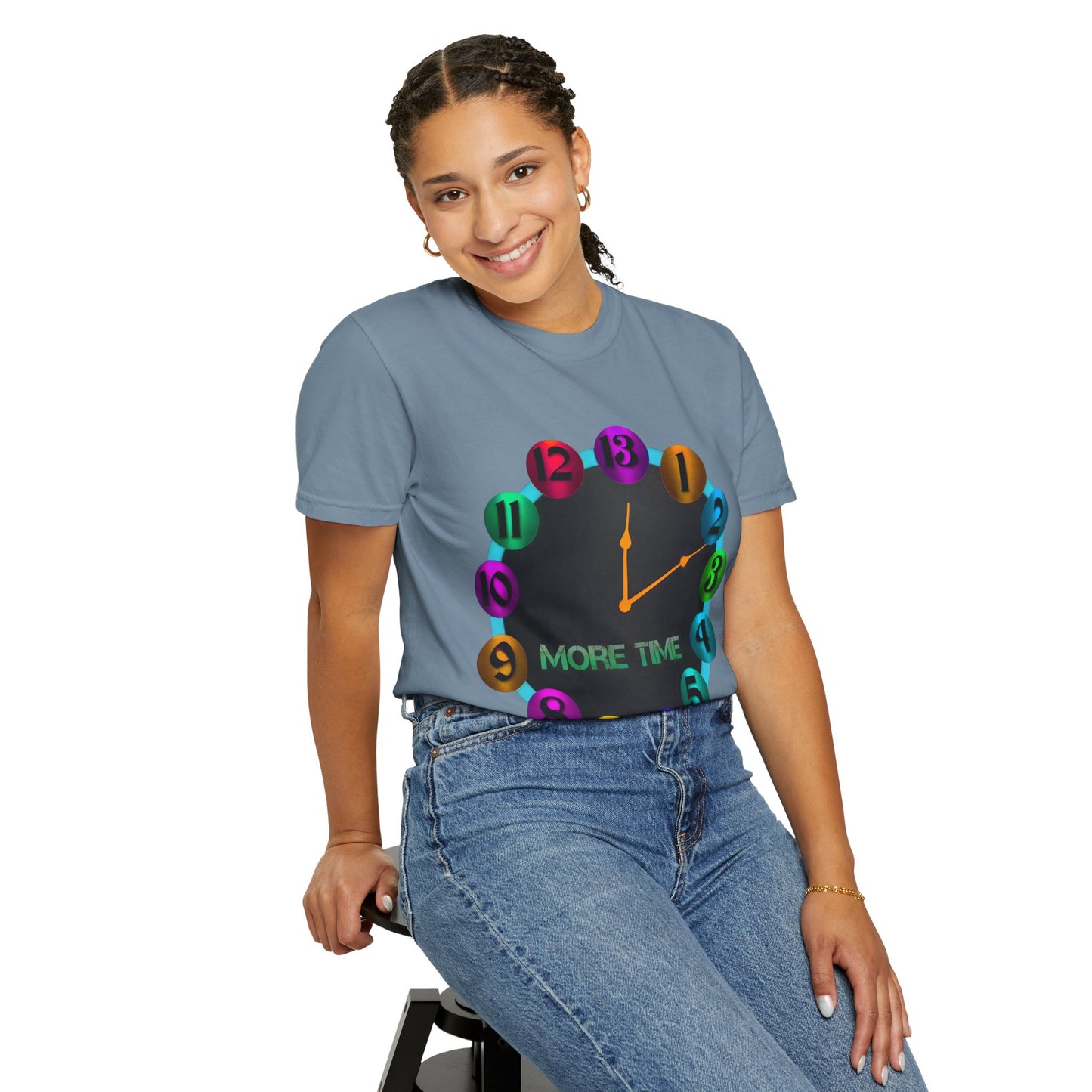 Garment-Dyed T-shirt - MORE TIME Graphic Tee