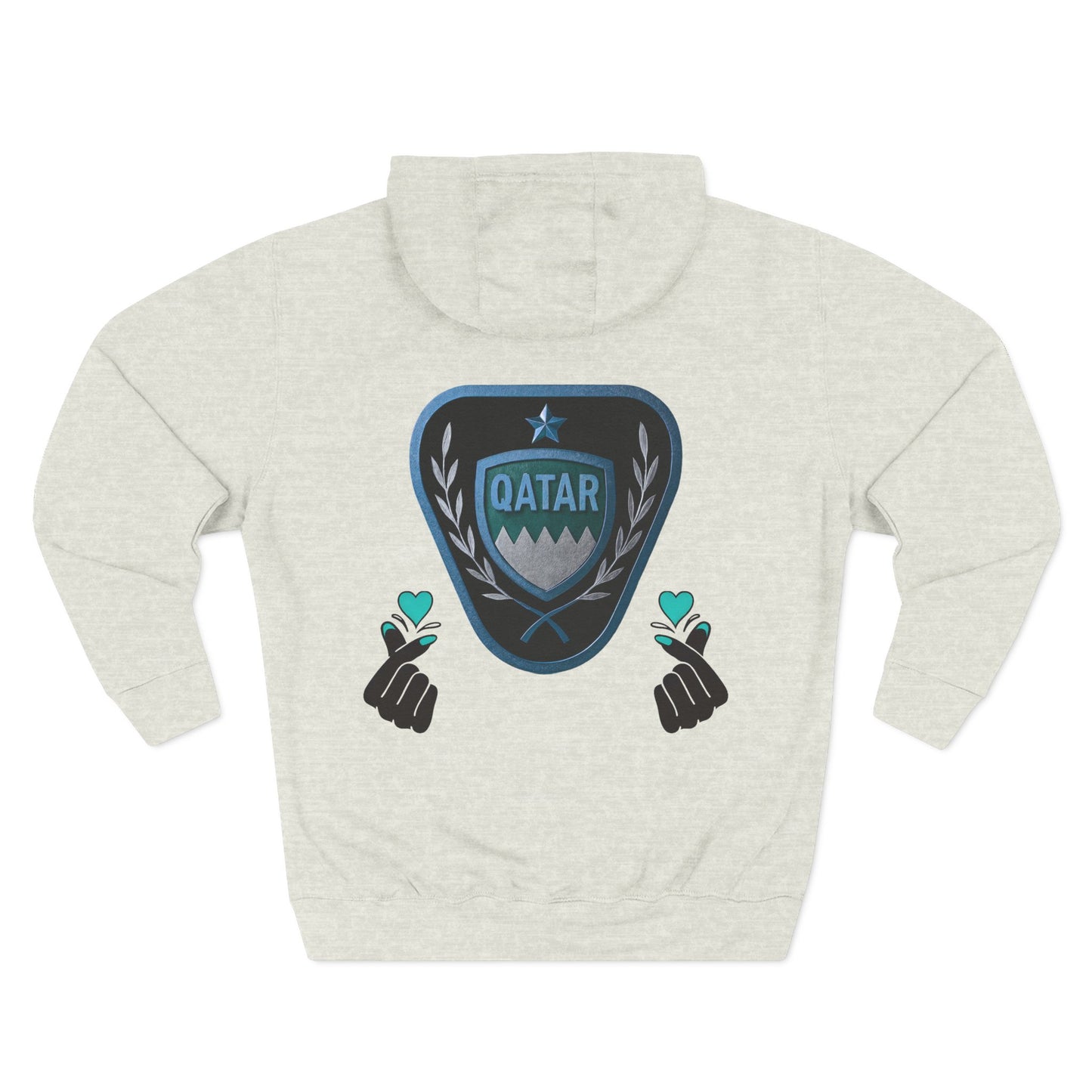 Fleece Hoodie - Qatar Love Design