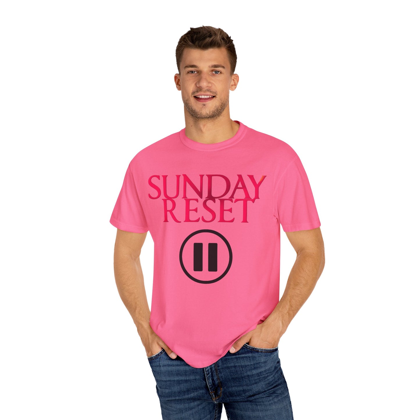 T-Shirt Sunday Reset Unisex Garment-Dyed