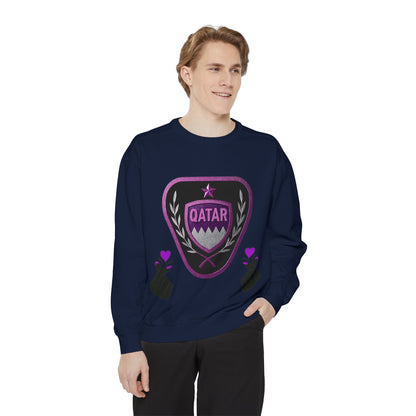 Qatar-Inspired Unisex Sweatshirt | Cozy Fashion for Sports Fans, Travel Lovers, Gift for Holidays, Casual Wear