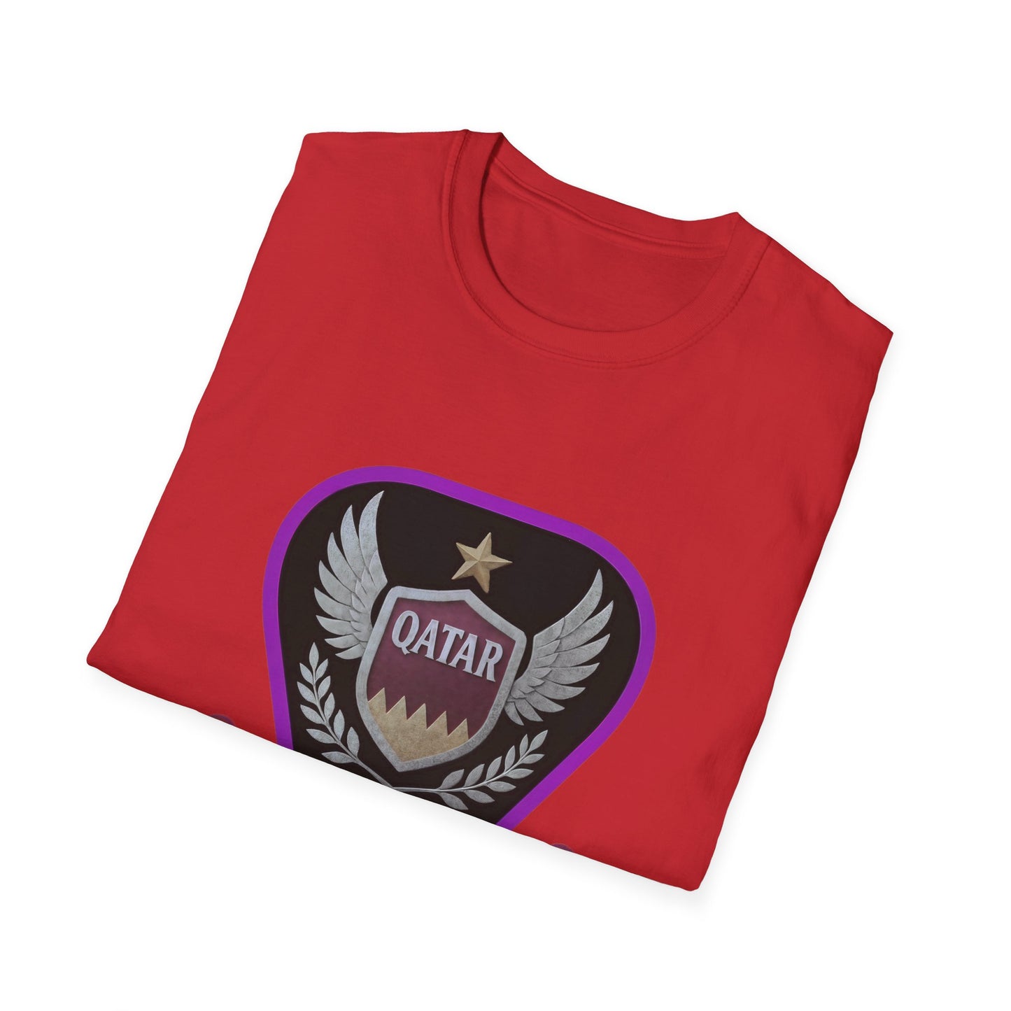 Qatar Pride Unisex Softstyle T-Shirt, Casual Wear, Sports Apparel, Gift for Fans, Travel Souvenir, Unique Design