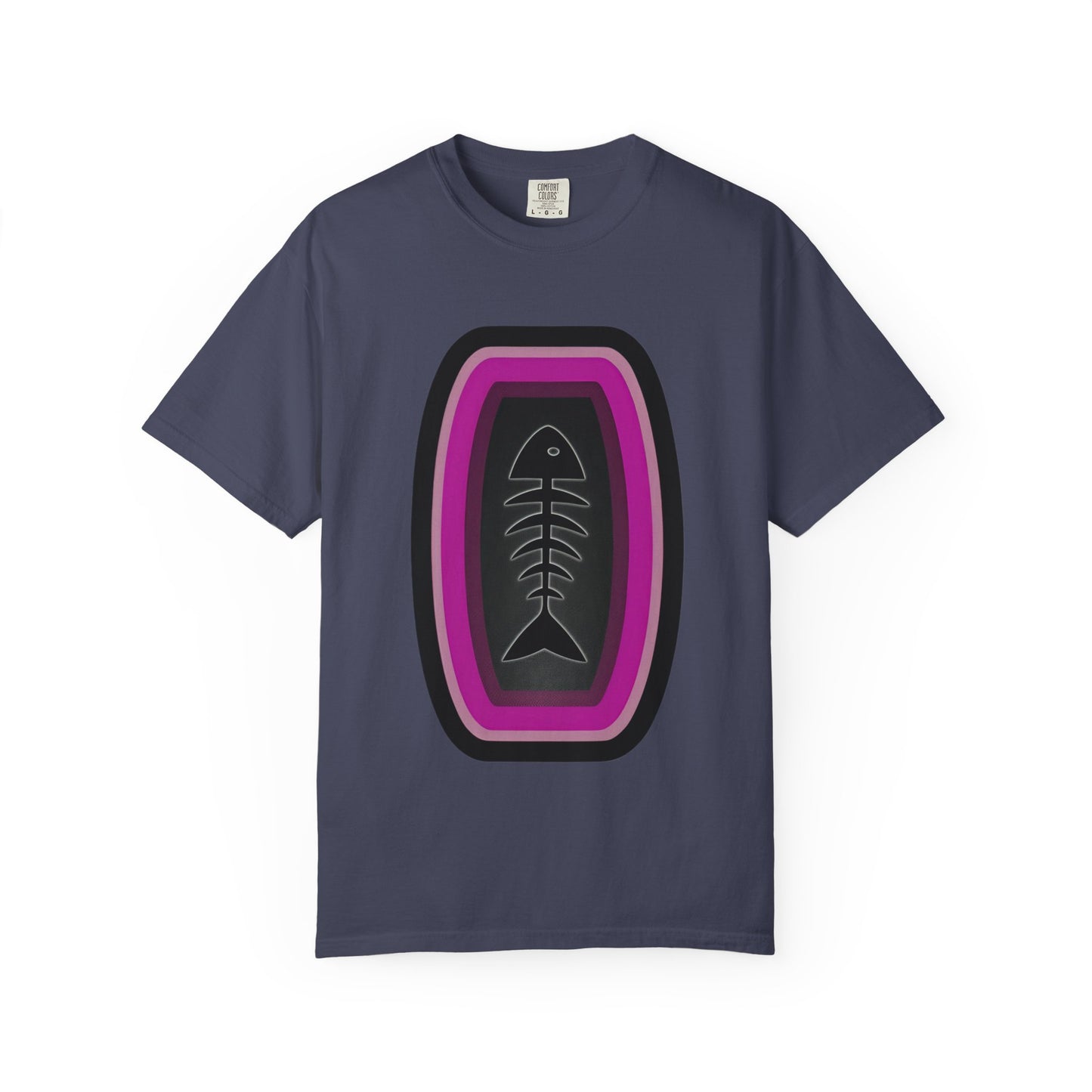 FISH BONE AND BULLS T-Shirt - Vintage Unisex Garment-Dyed Tee