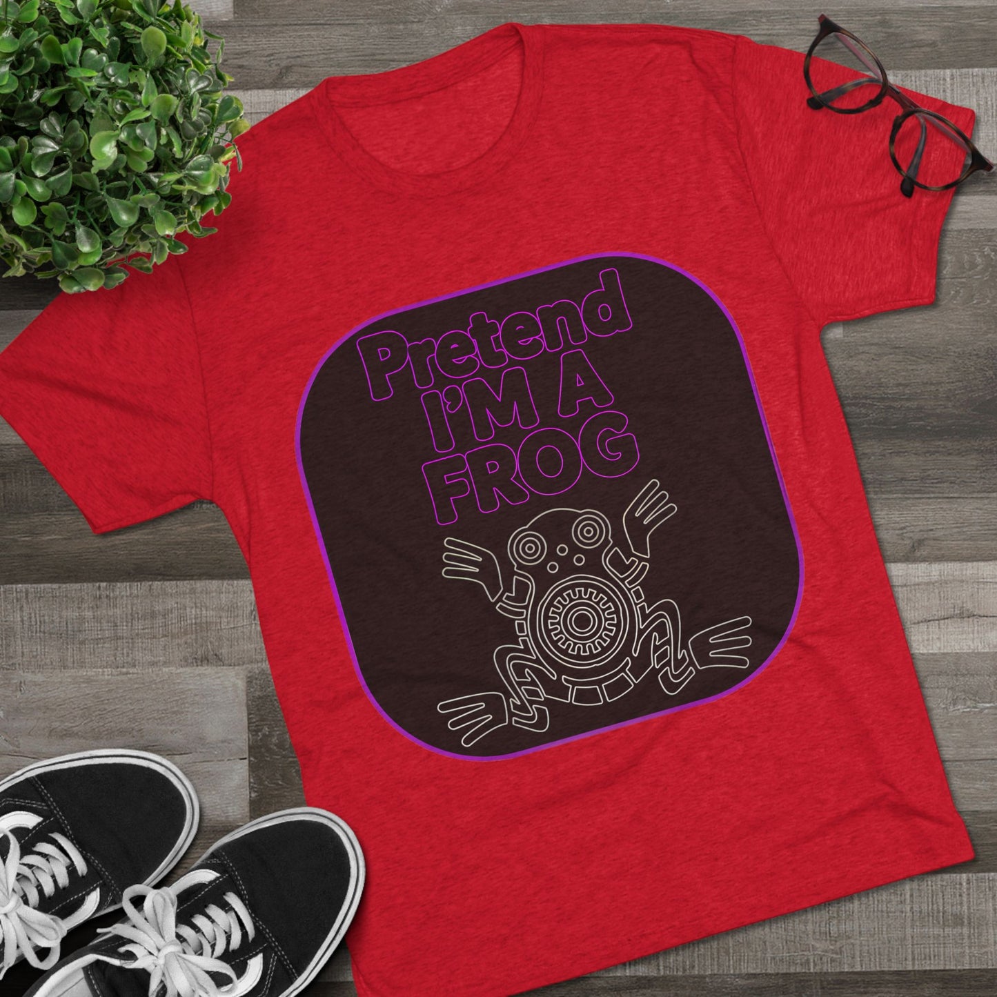 Funny Frog Unisex Tee - Pretend I Am a Frog Design