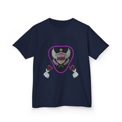 Kids' Fun Graphic Tee, Casual Kids T-Shirt, Cute Kids Top, Qatar Themed Shirt, Gift for Young Fans