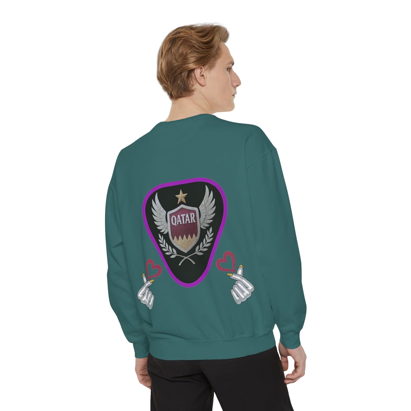Qatar-Inspired Unisex Sweatshirt, Cozy Gift for Sports Fans, Stylish Casualwear, Travel Apparel, Souvenir from Qatar