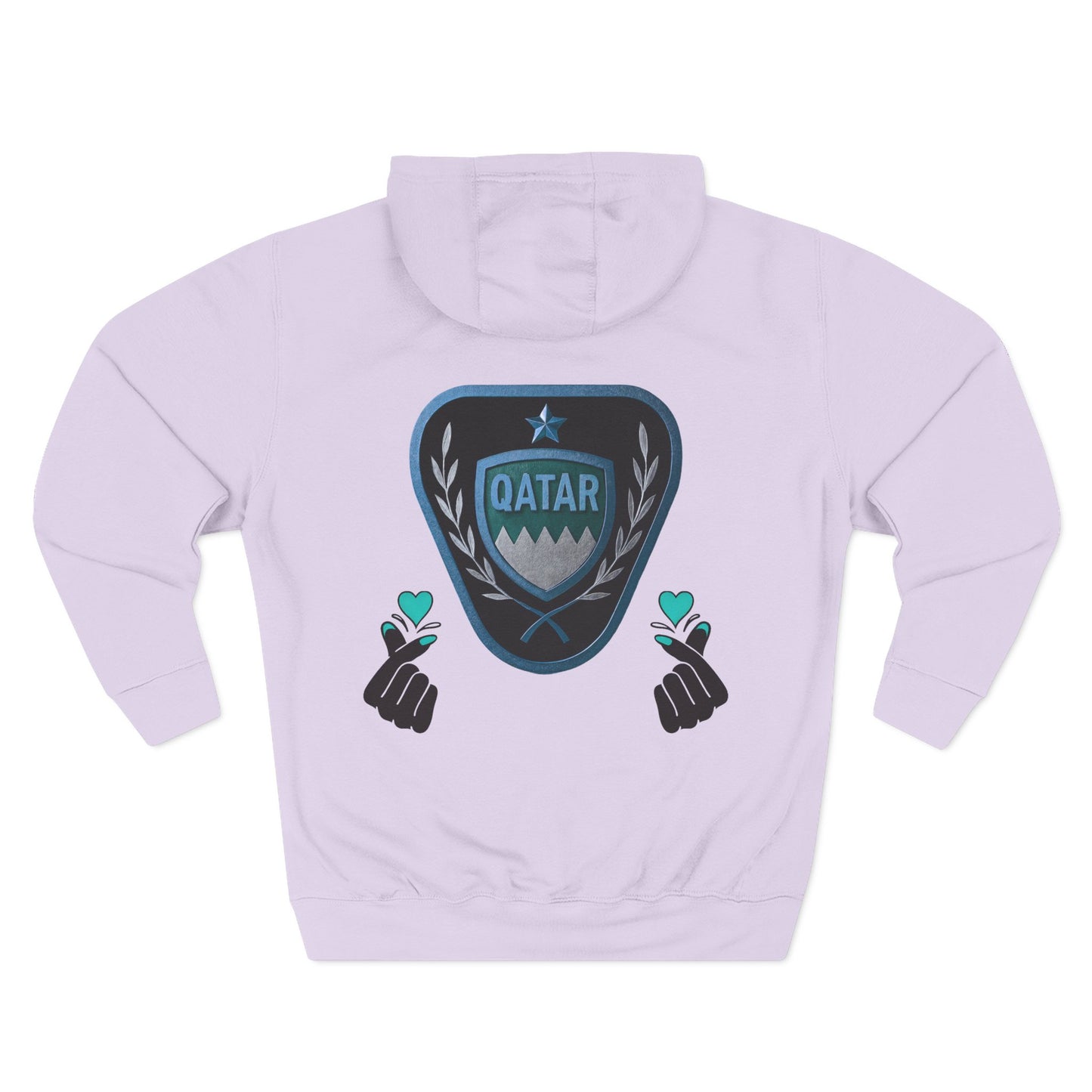 Fleece Hoodie - Qatar Love Design