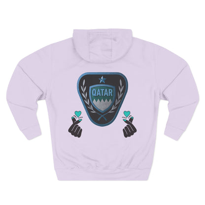 Fleece Hoodie - Qatar Love Design