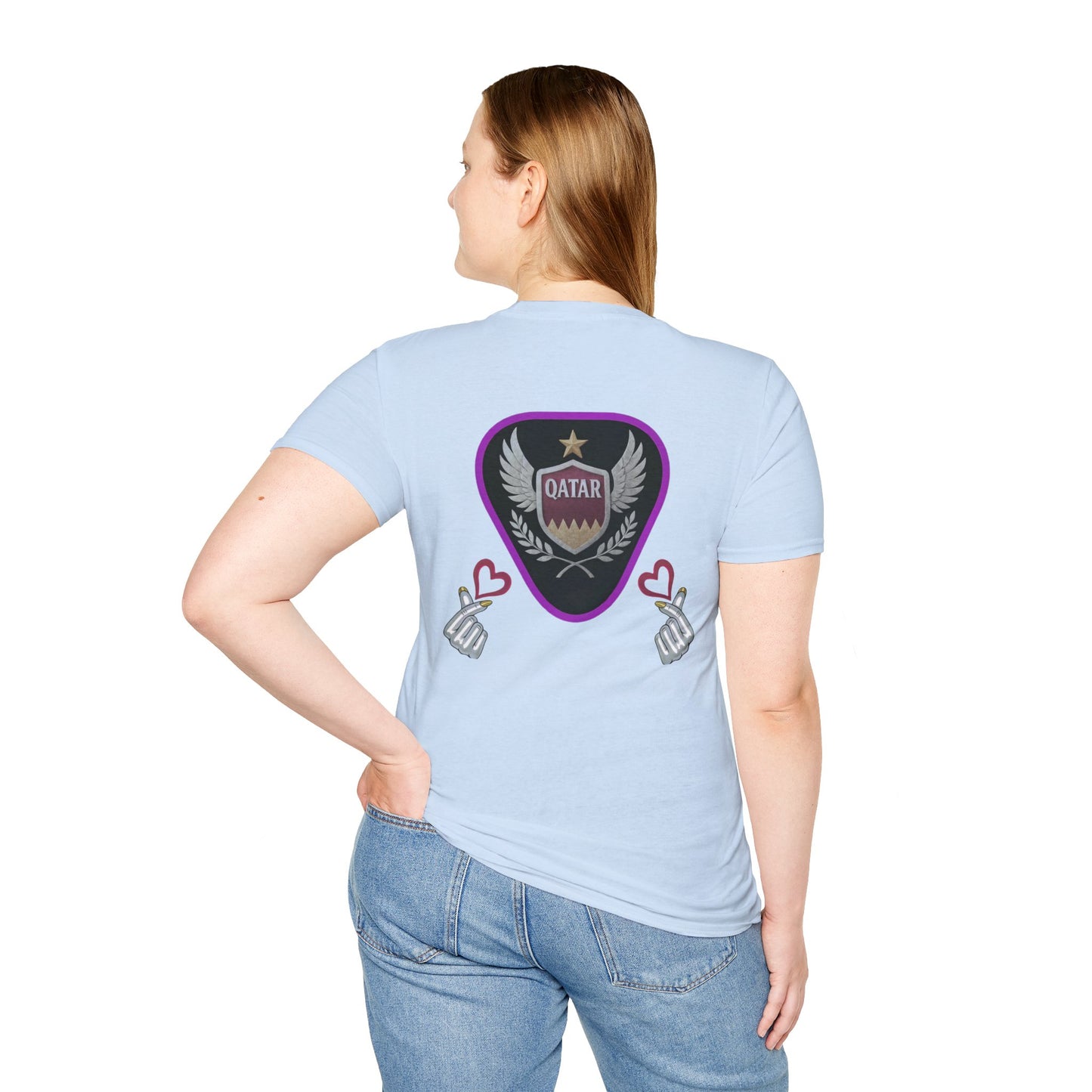 Qatar Pride Unisex Softstyle T-Shirt, Casual Wear, Sports Apparel, Gift for Fans, Travel Souvenir, Unique Design